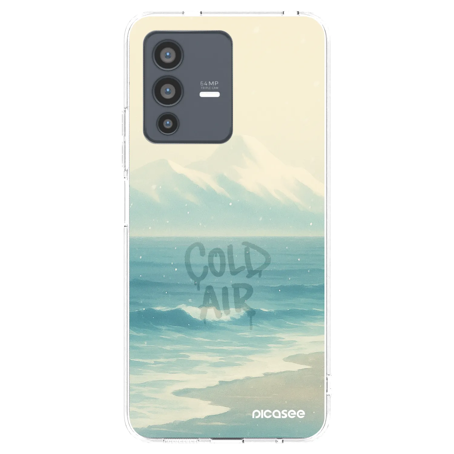 Picasee silikonowe przeźroczyste etui na Vivo V23 5G - COLD AIR