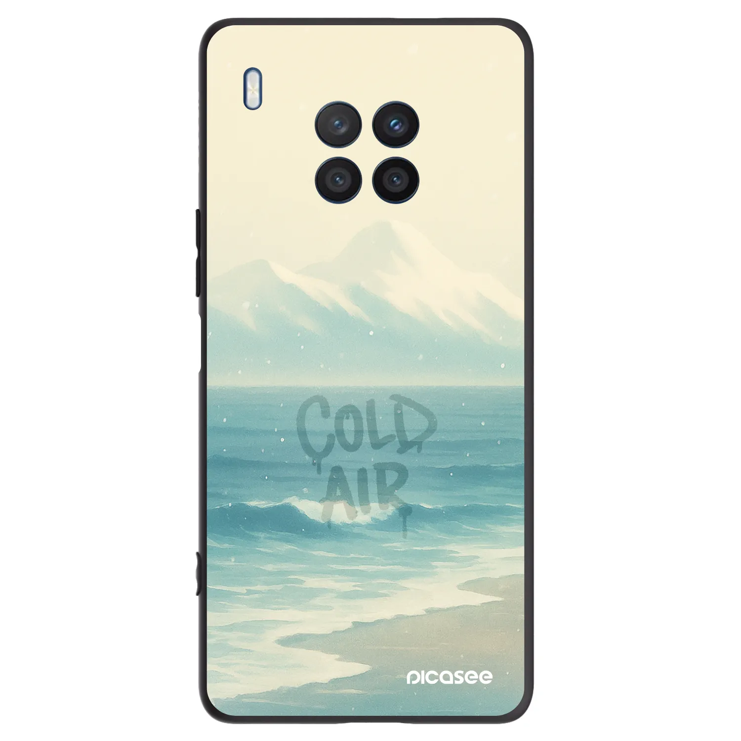 Picasee silikonowe czarne etui na Honor 50 Lite - COLD AIR