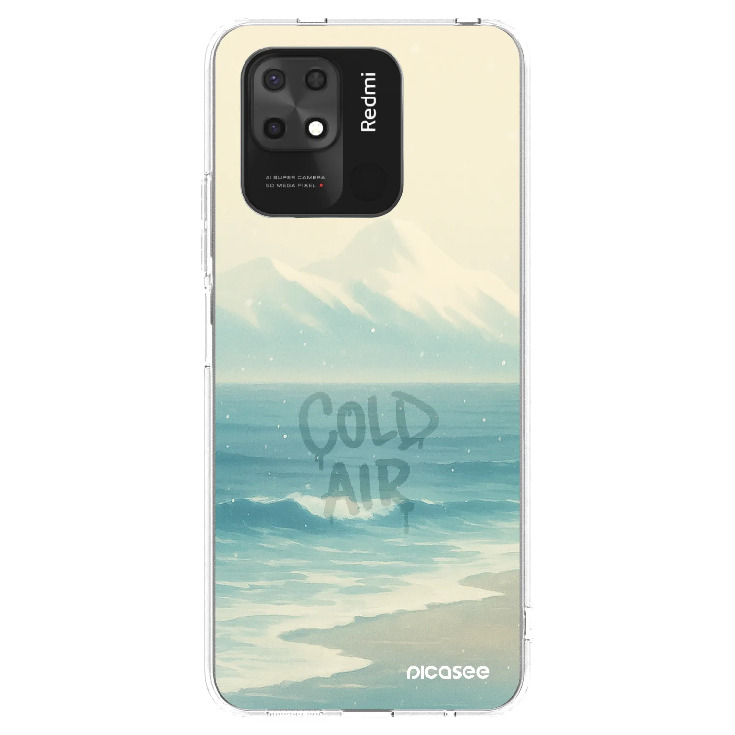 Picasee silikonowe przeźroczyste etui na Xiaomi Redmi 10C - COLD AIR