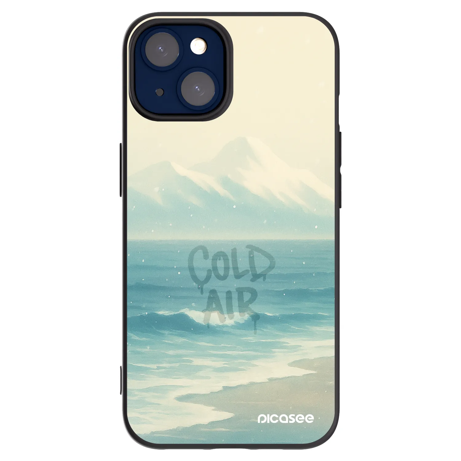 Picasee silikonowe czarne etui na Apple iPhone 14 - COLD AIR