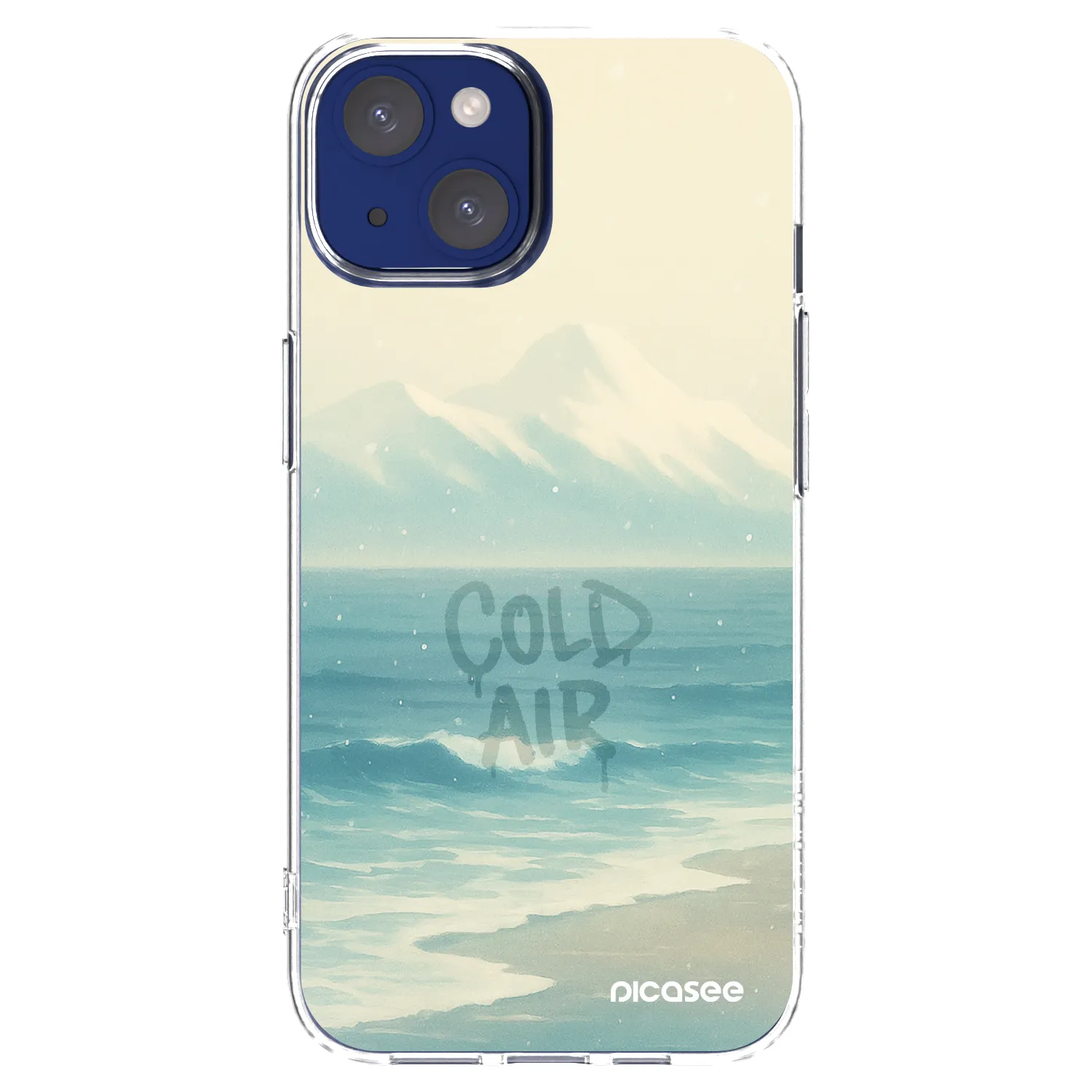 Picasee silikonowe przeźroczyste etui na Apple iPhone 14 - COLD AIR