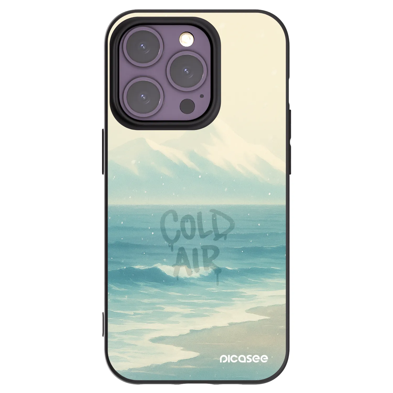 Picasee silikonowe czarne etui na Apple iPhone 14 Pro - COLD AIR