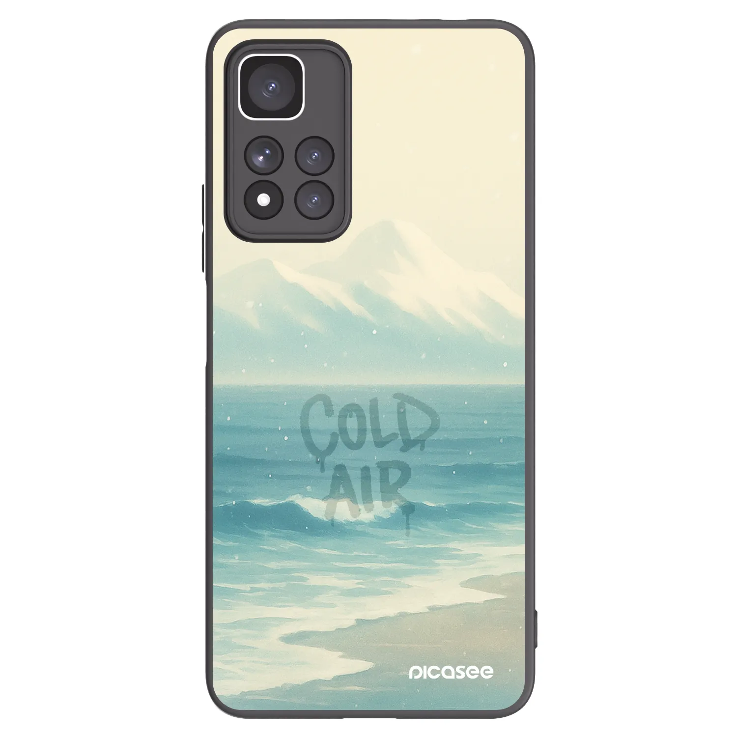 Picasee silikonowe czarne etui na Xiaomi Redmi Note 11 Pro+ 5G - COLD AIR