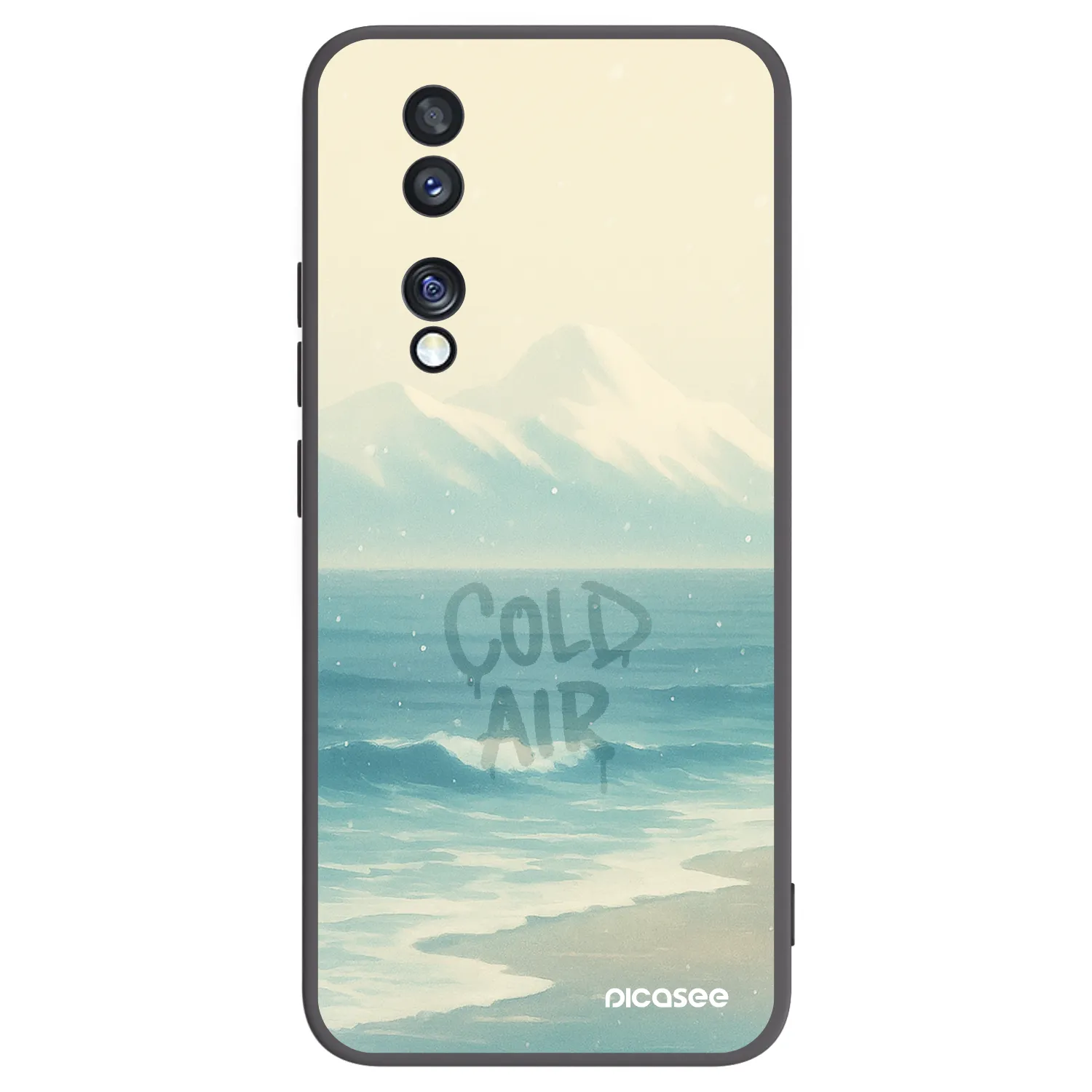 Picasee silikonowe czarne etui na Honor 70 - COLD AIR