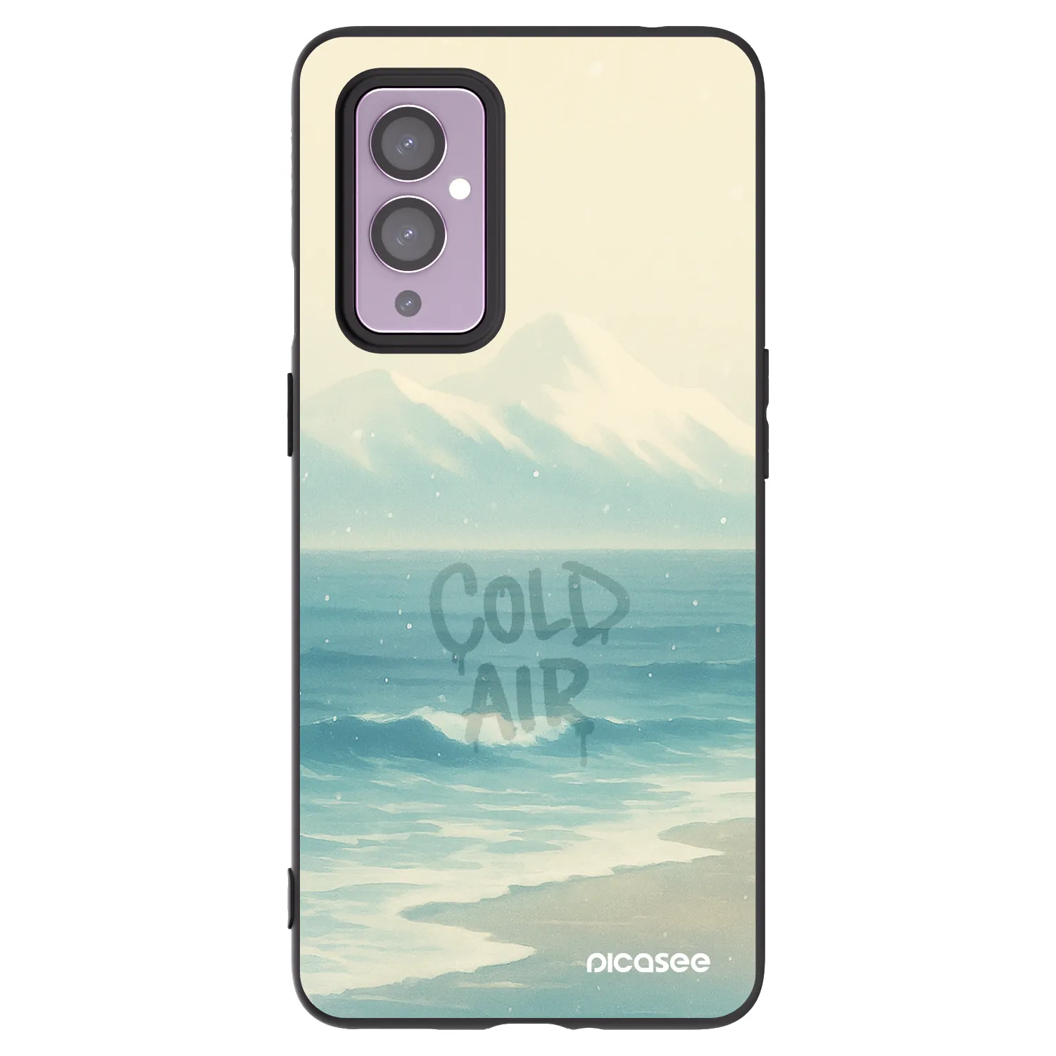Picasee silikonowe czarne etui na OnePlus 9 - COLD AIR