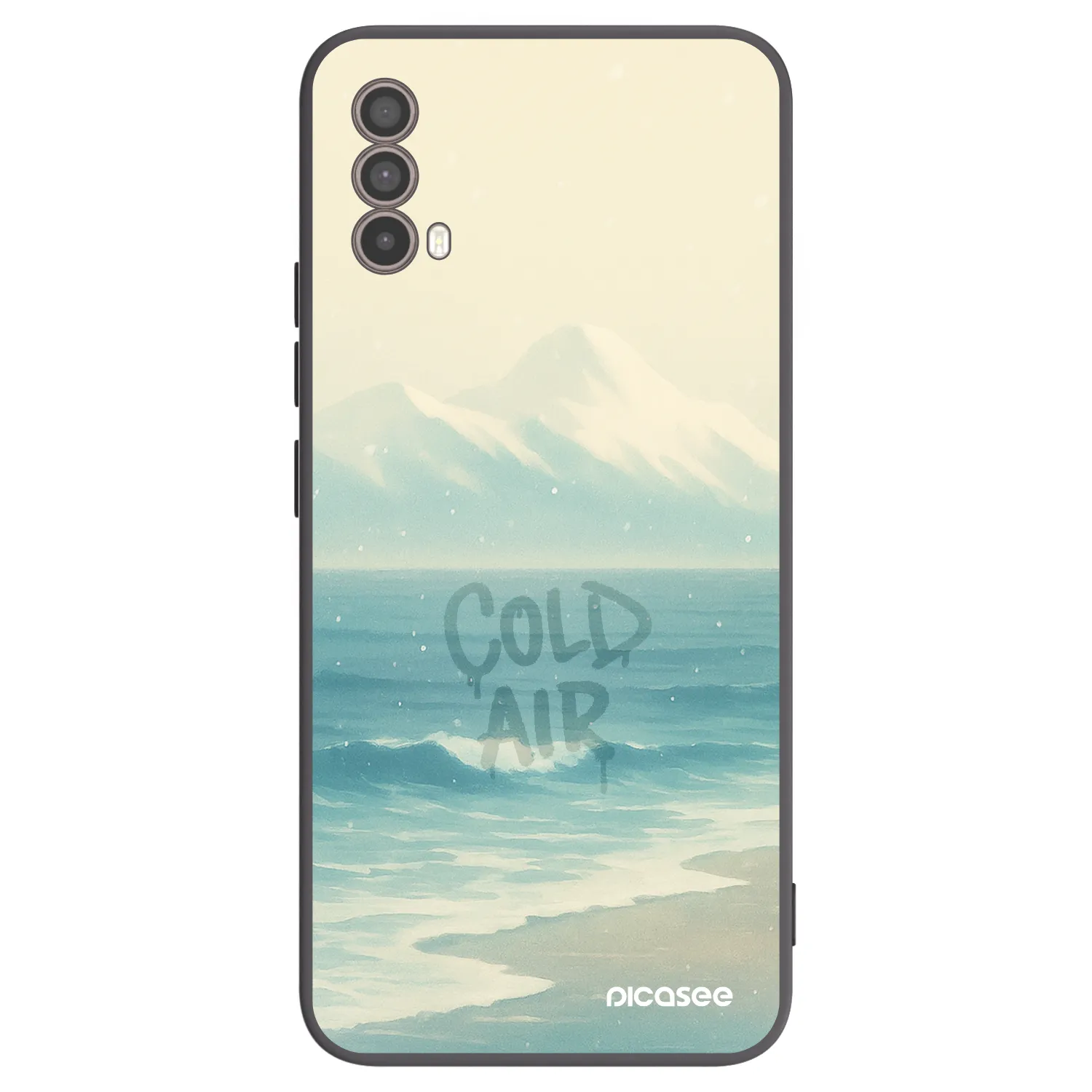 Picasee silikonowe czarne etui na Motorola Moto E40 - COLD AIR