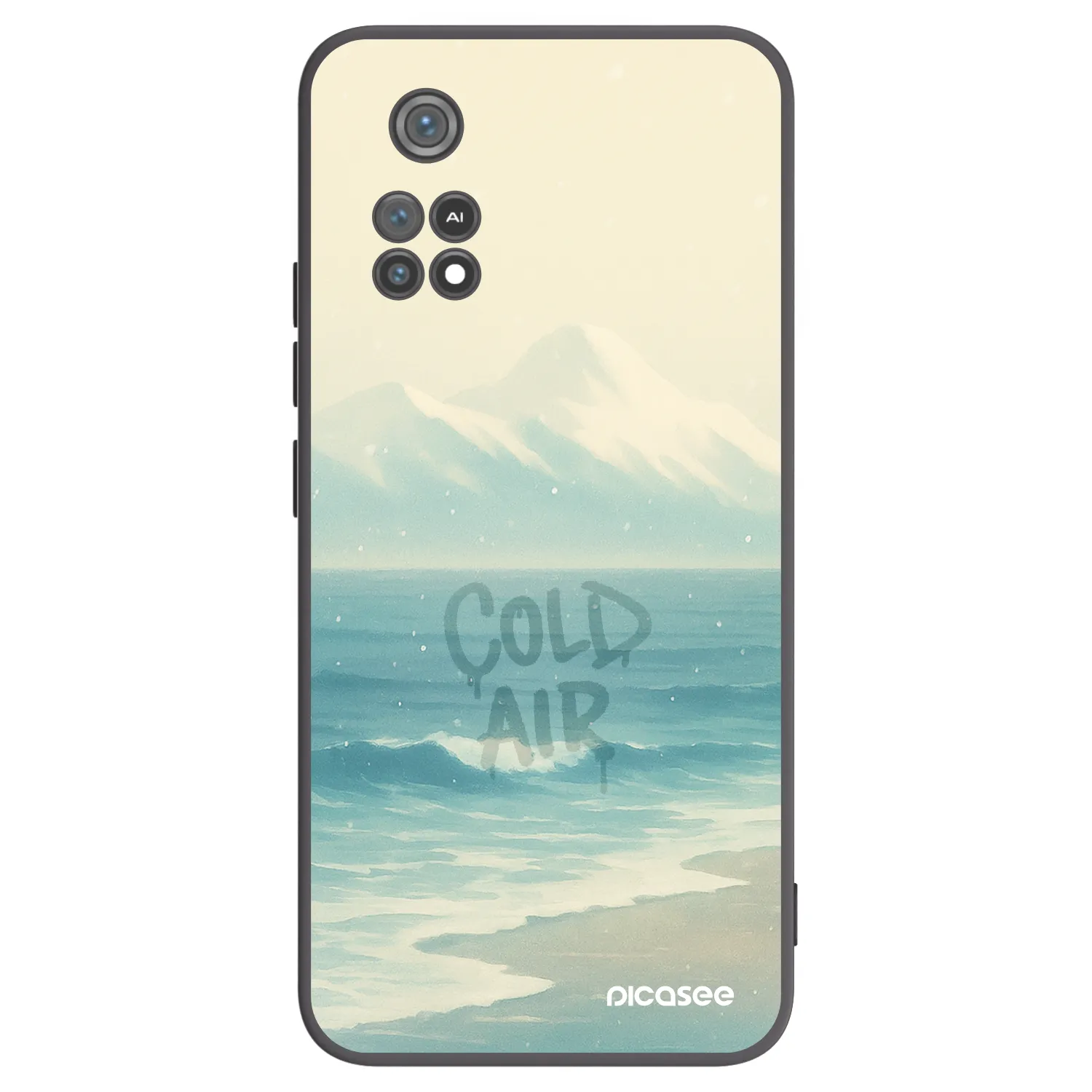 Picasee silikonowe czarne etui na Xiaomi Poco M4 Pro - COLD AIR