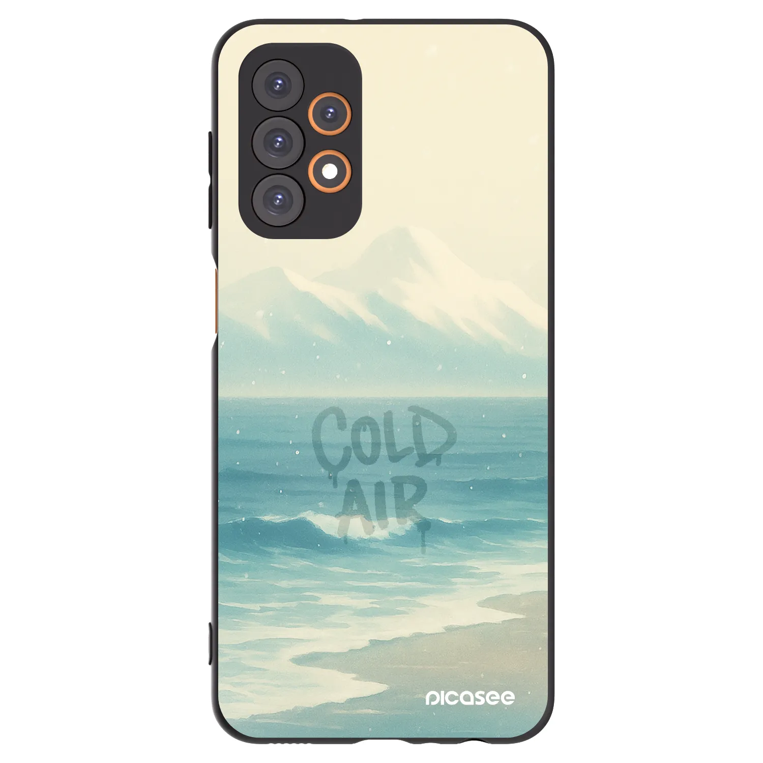 Picasee silikonowe czarne etui na Samsung Galaxy A23 A235F 4G - COLD AIR