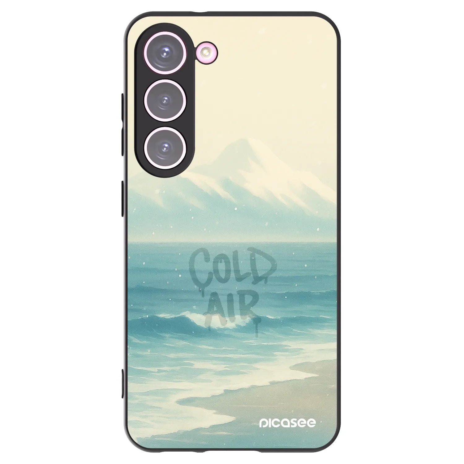 Picasee silikonowe czarne etui na Samsung Galaxy S23 5G - COLD AIR
