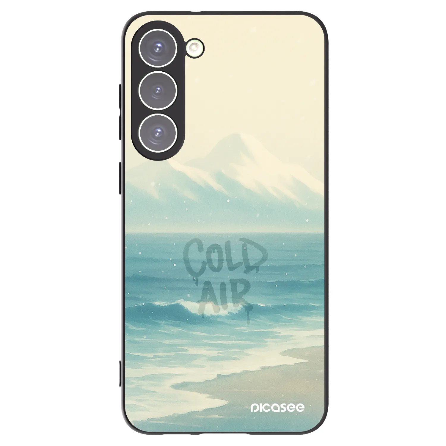 Picasee silikonowe czarne etui na Samsung Galaxy S23+ 5G - COLD AIR