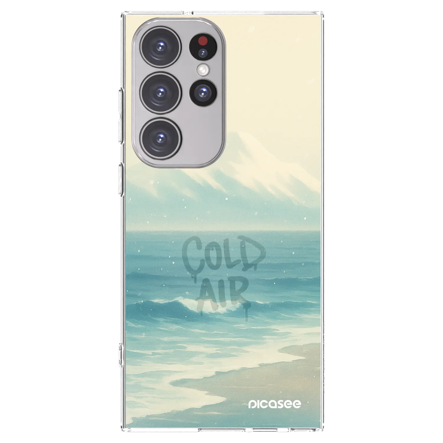 Picasee silikonowe przeźroczyste etui na Samsung Galaxy S23 Ultra 5G - COLD AIR