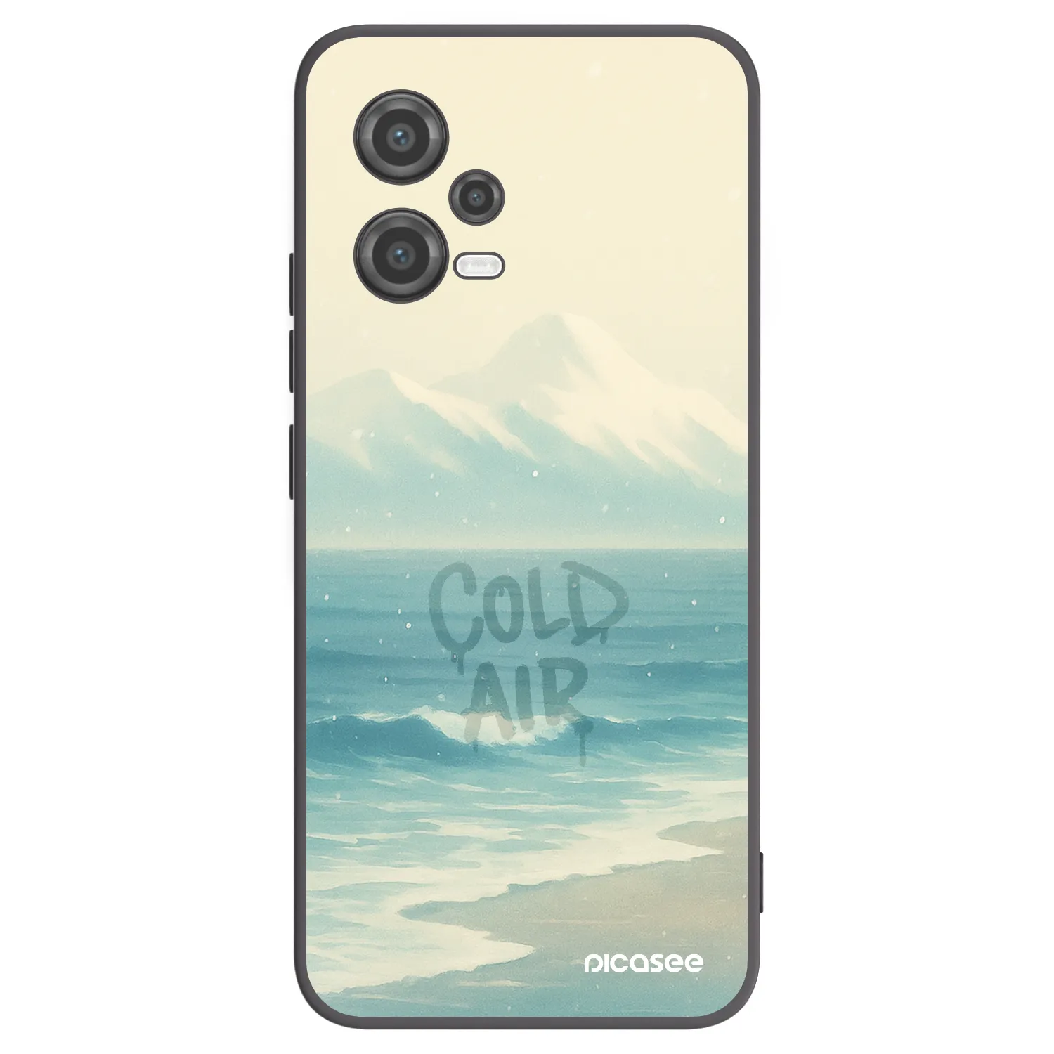 Picasee silikonowe czarne etui na Xiaomi Poco X5 - COLD AIR