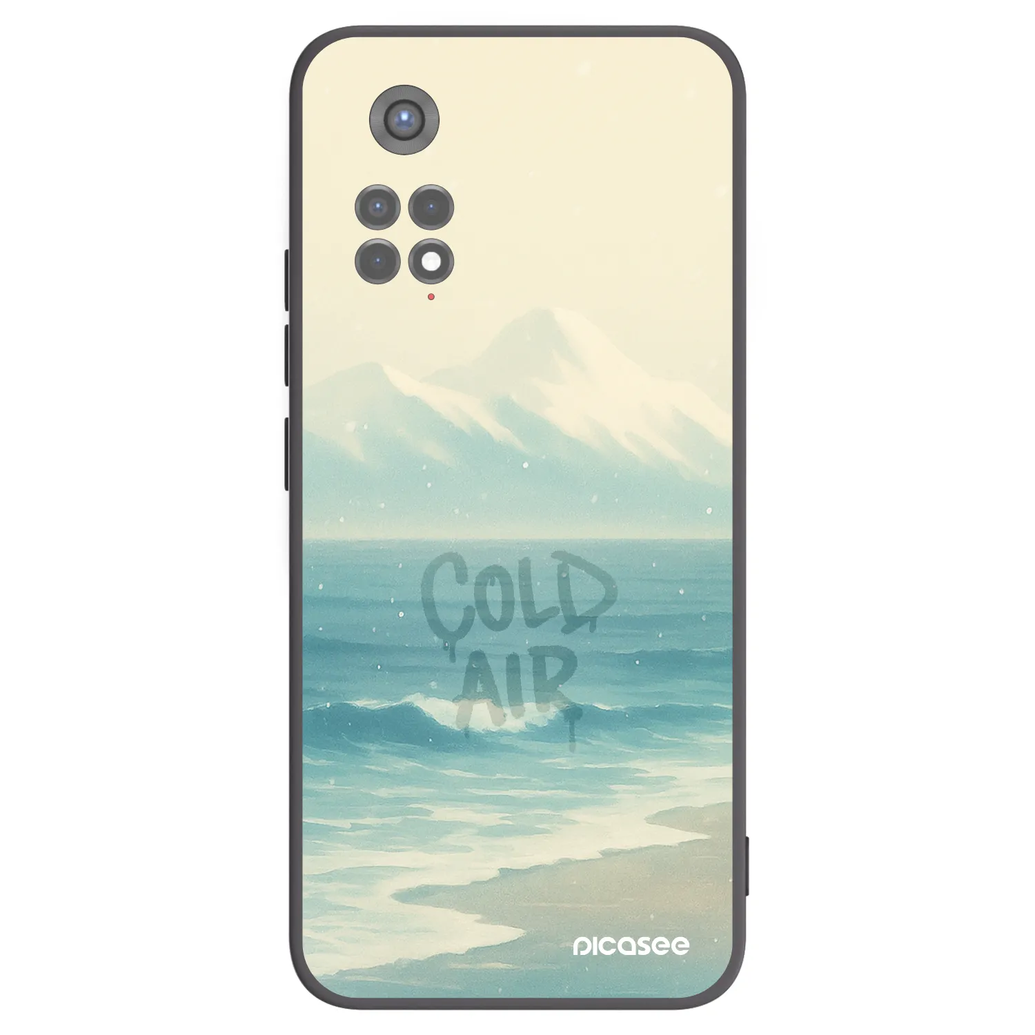 Picasee silikonowe czarne etui na Xiaomi Redmi Note 11S 5G - COLD AIR