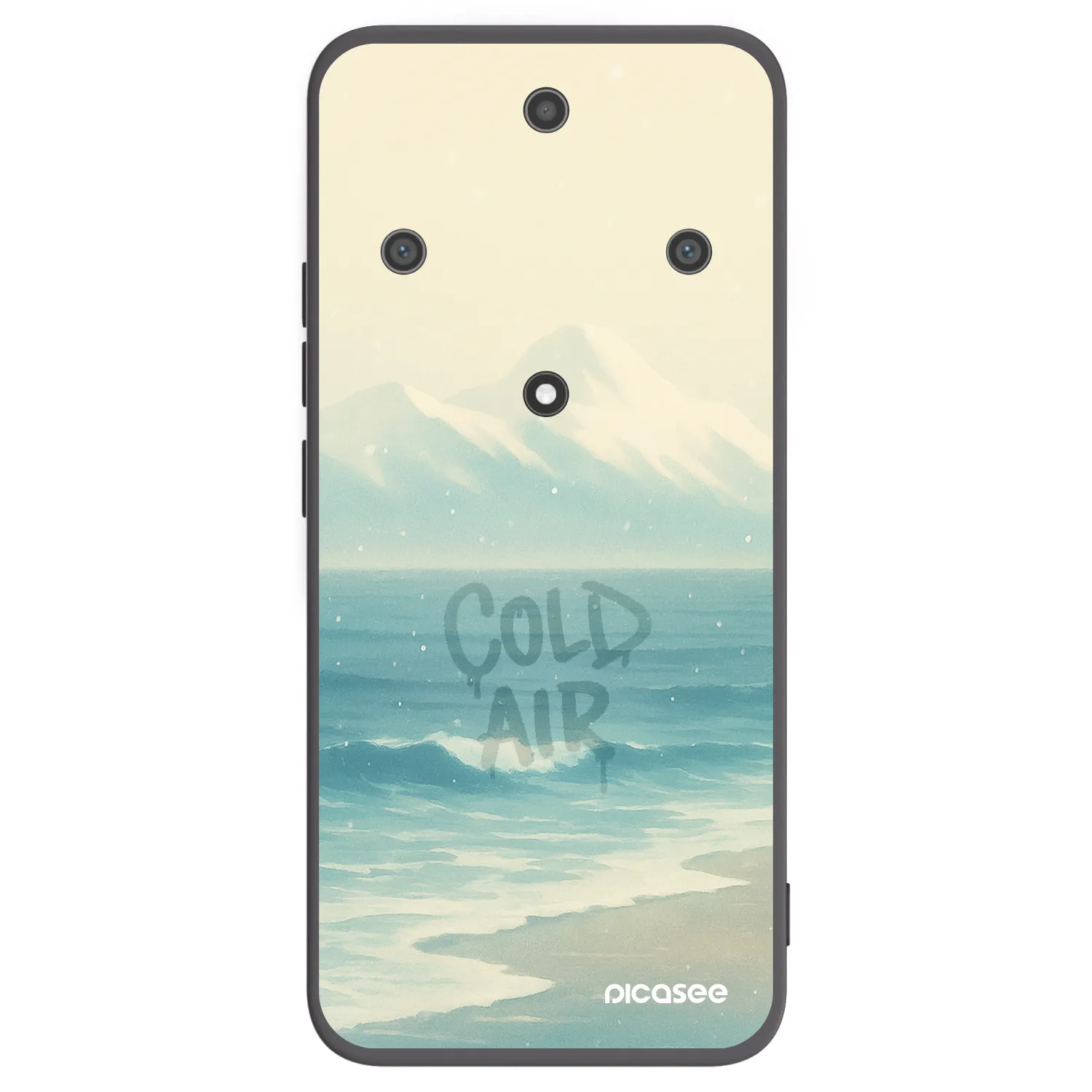 Picasee silikonowe czarne etui na Honor Magic5 Lite 5G - COLD AIR