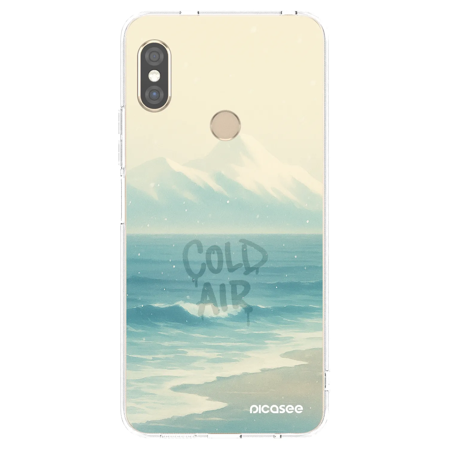 Picasee silikonowe przeźroczyste etui na Xiaomi Redmi Note 5 Global - COLD AIR