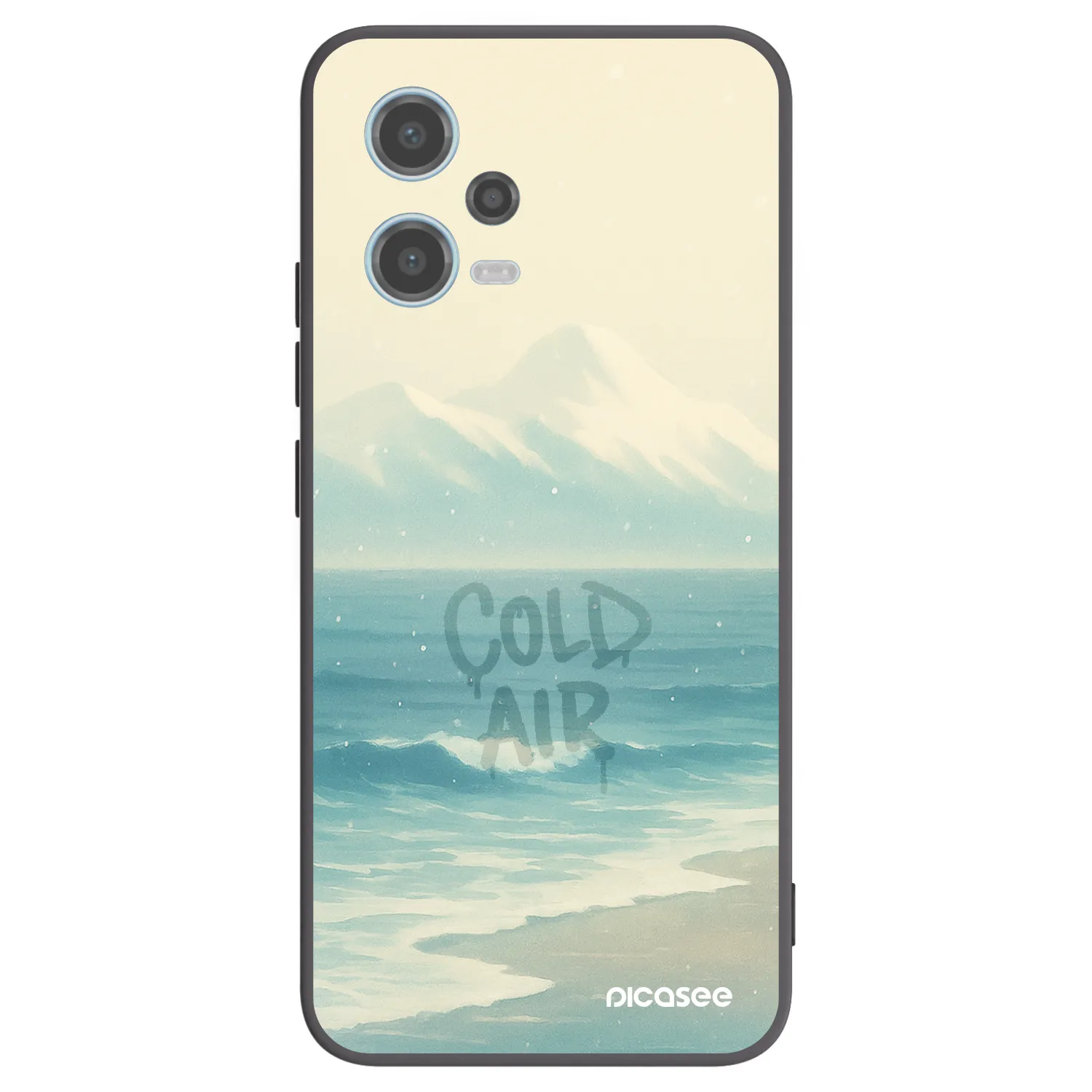 Picasee silikonowe czarne etui na Xiaomi Redmi Note 12 5G - COLD AIR