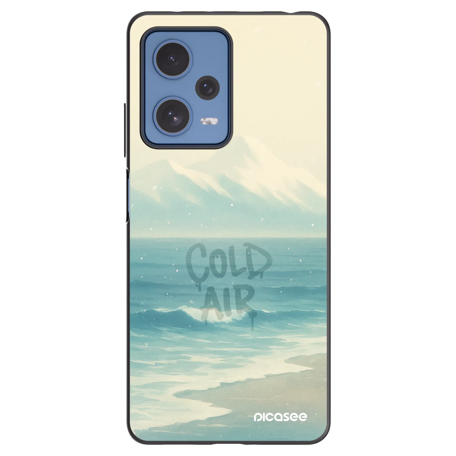 Picasee silikonowe czarne etui na Xiaomi Redmi Note 12 Pro 5G - COLD AIR