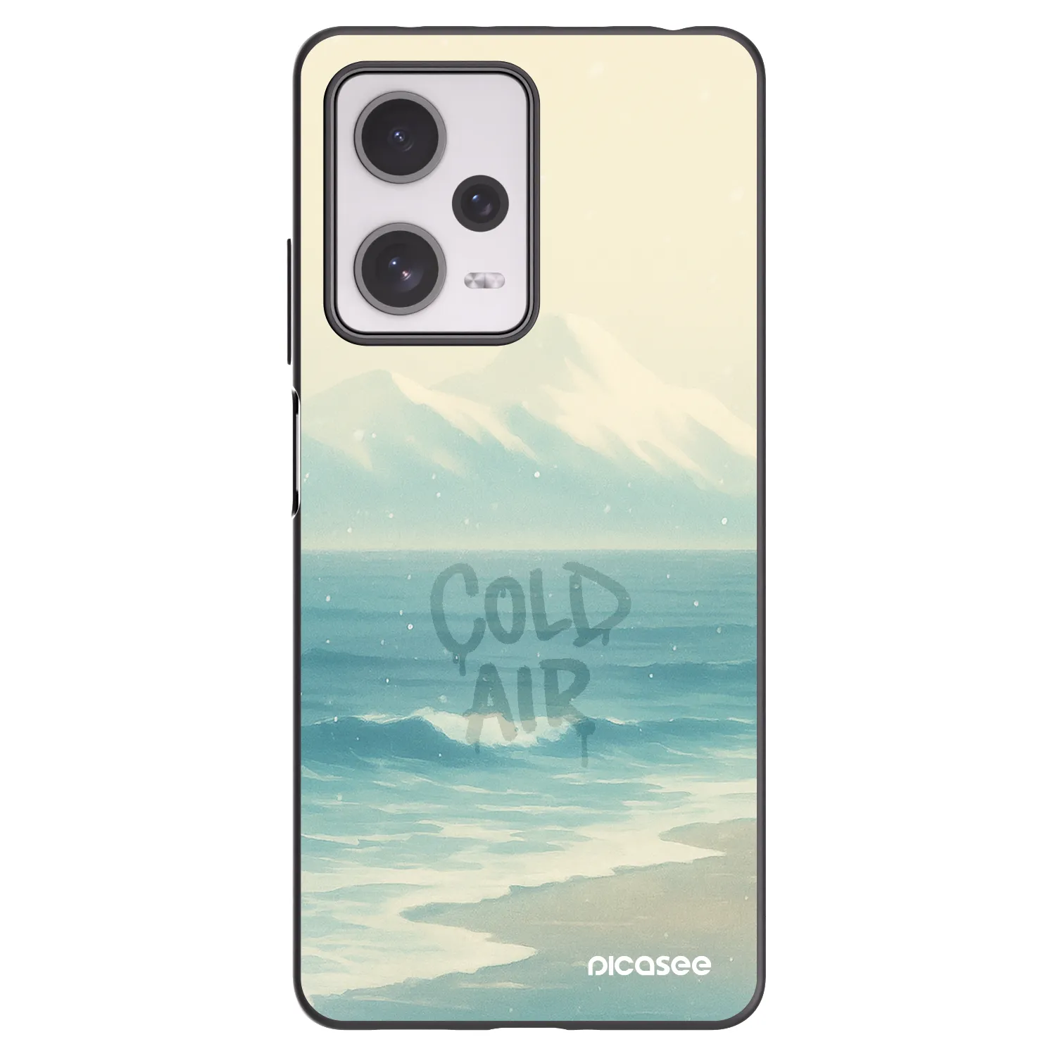 Picasee silikonowe czarne etui na Xiaomi Redmi Note 12 Pro+ 5G - COLD AIR