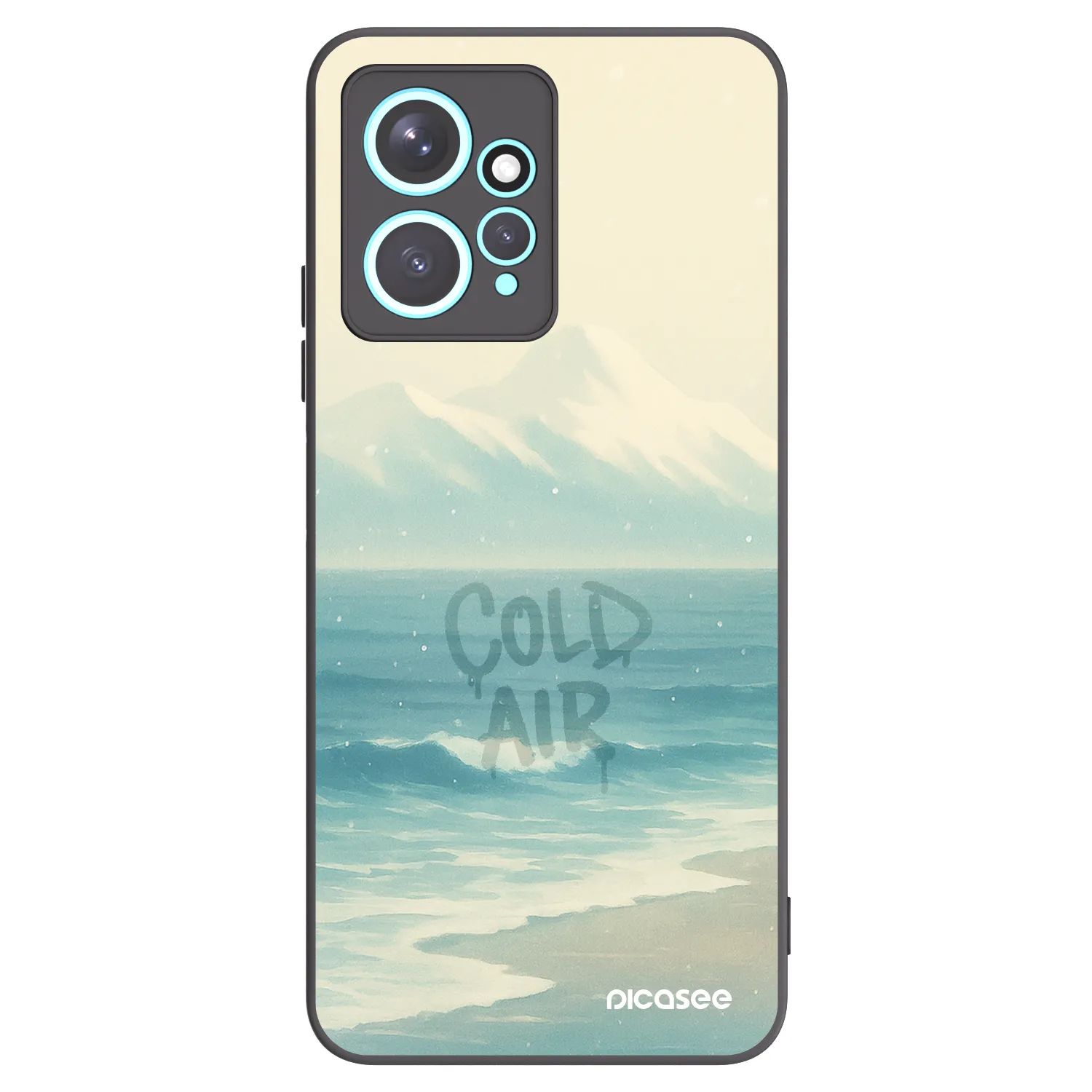 Picasee silikonowe czarne etui na Xiaomi Redmi Note 12 4G - COLD AIR