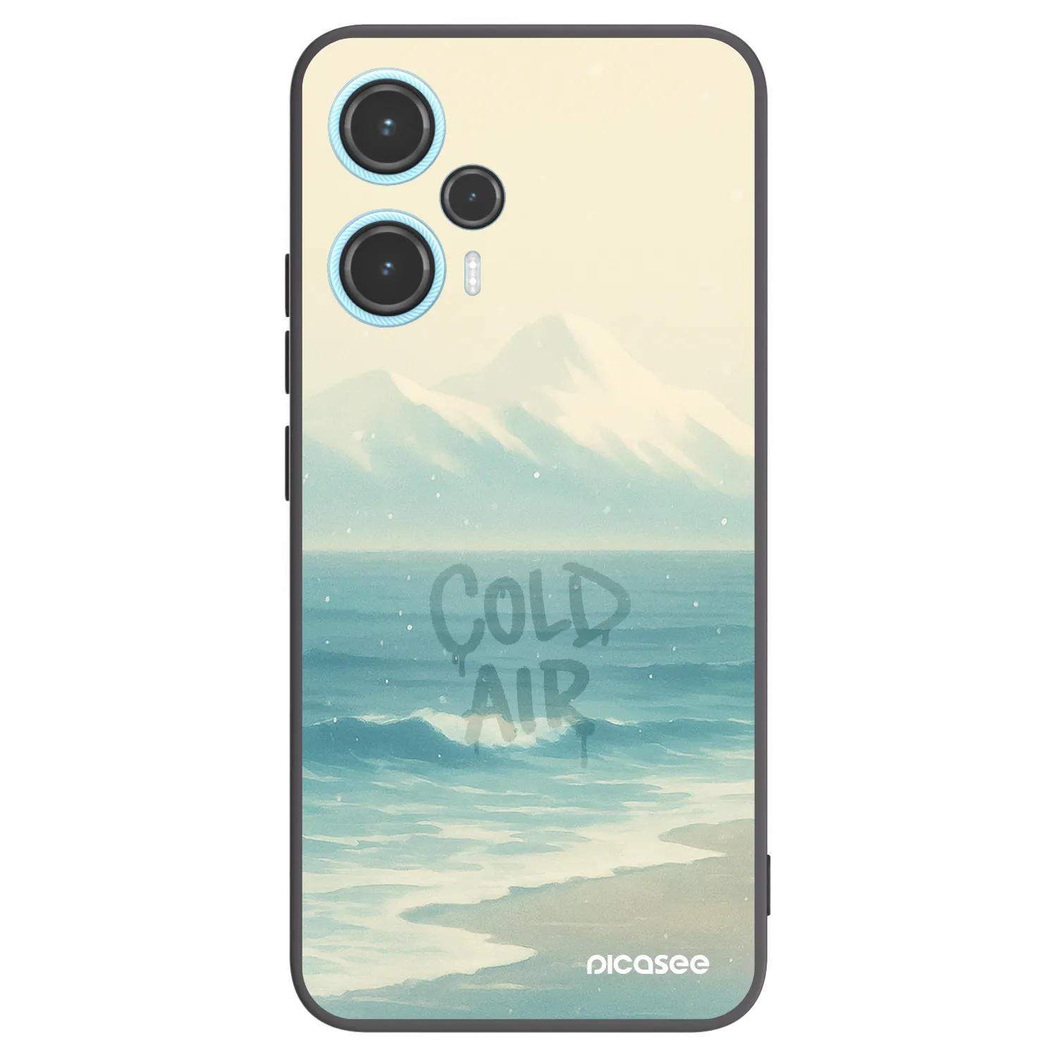 Picasee silikonowe czarne etui na Xiaomi Poco F5 - COLD AIR