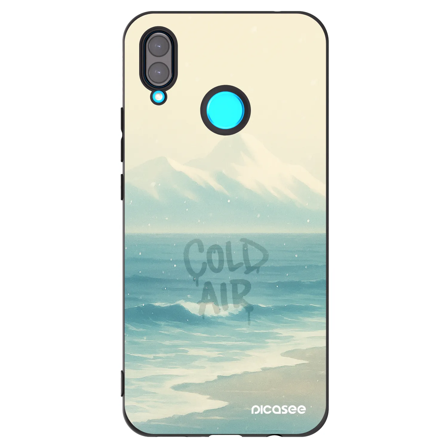 Picasee silikonowe czarne etui na Huawei Nova 3i - COLD AIR