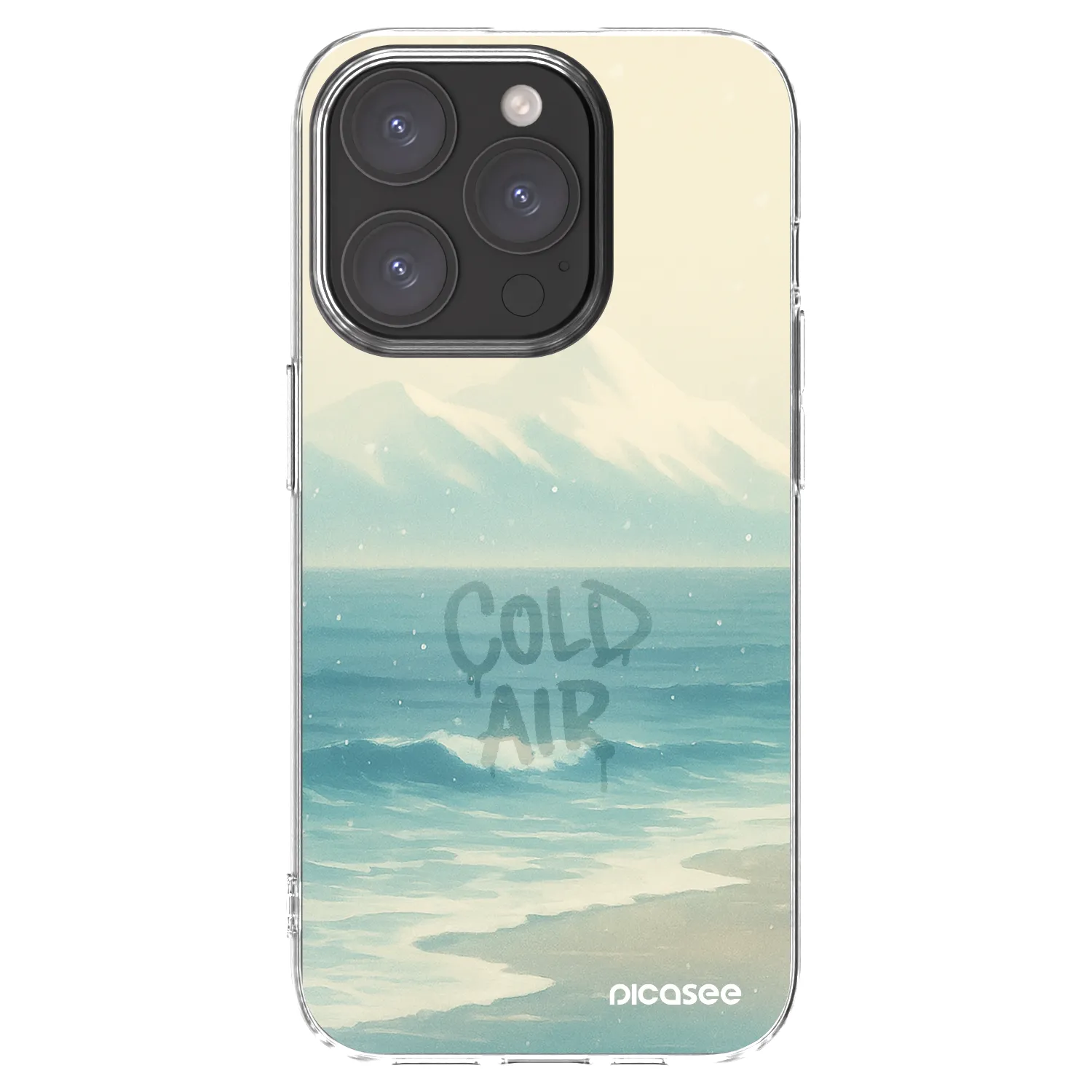 Picasee silikonowe przeźroczyste etui na Apple iPhone 15 Pro - COLD AIR