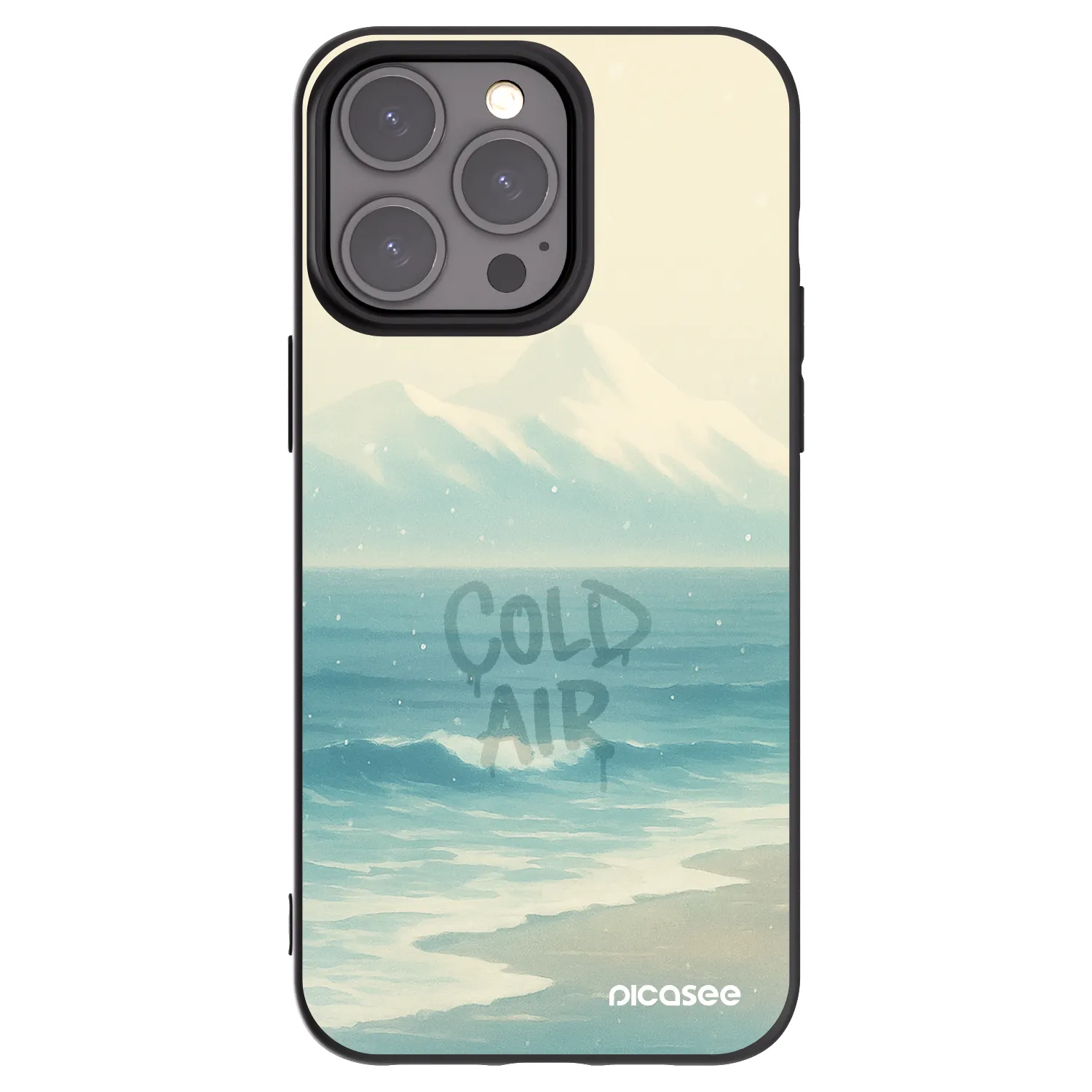 Picasee silikonowe czarne etui na Apple iPhone 15 Pro Max - COLD AIR