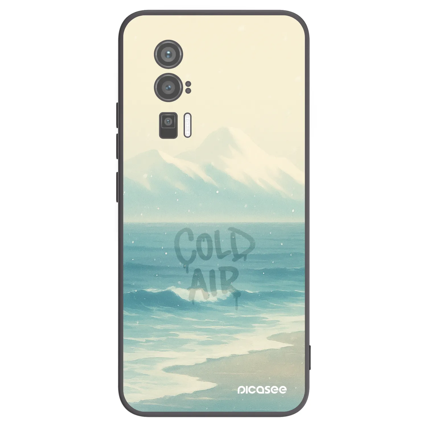 Picasee silikonowe czarne etui na Xiaomi Poco F5 Pro 5G - COLD AIR