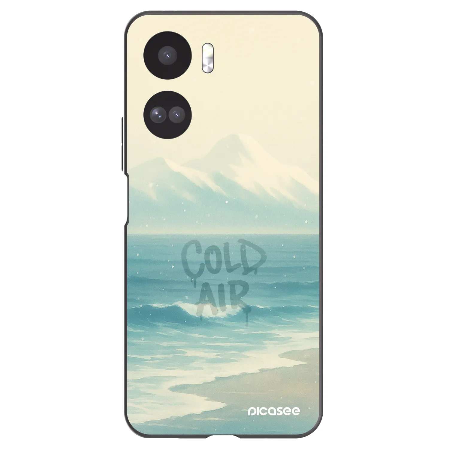Picasee silikonowe czarne etui na Honor 90 Lite 5G - COLD AIR