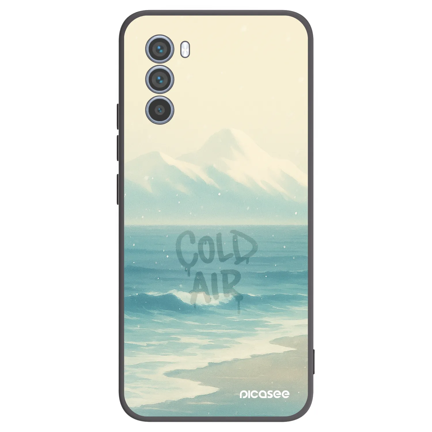 Picasee silikonowe czarne etui na Motorola Moto G62 - COLD AIR