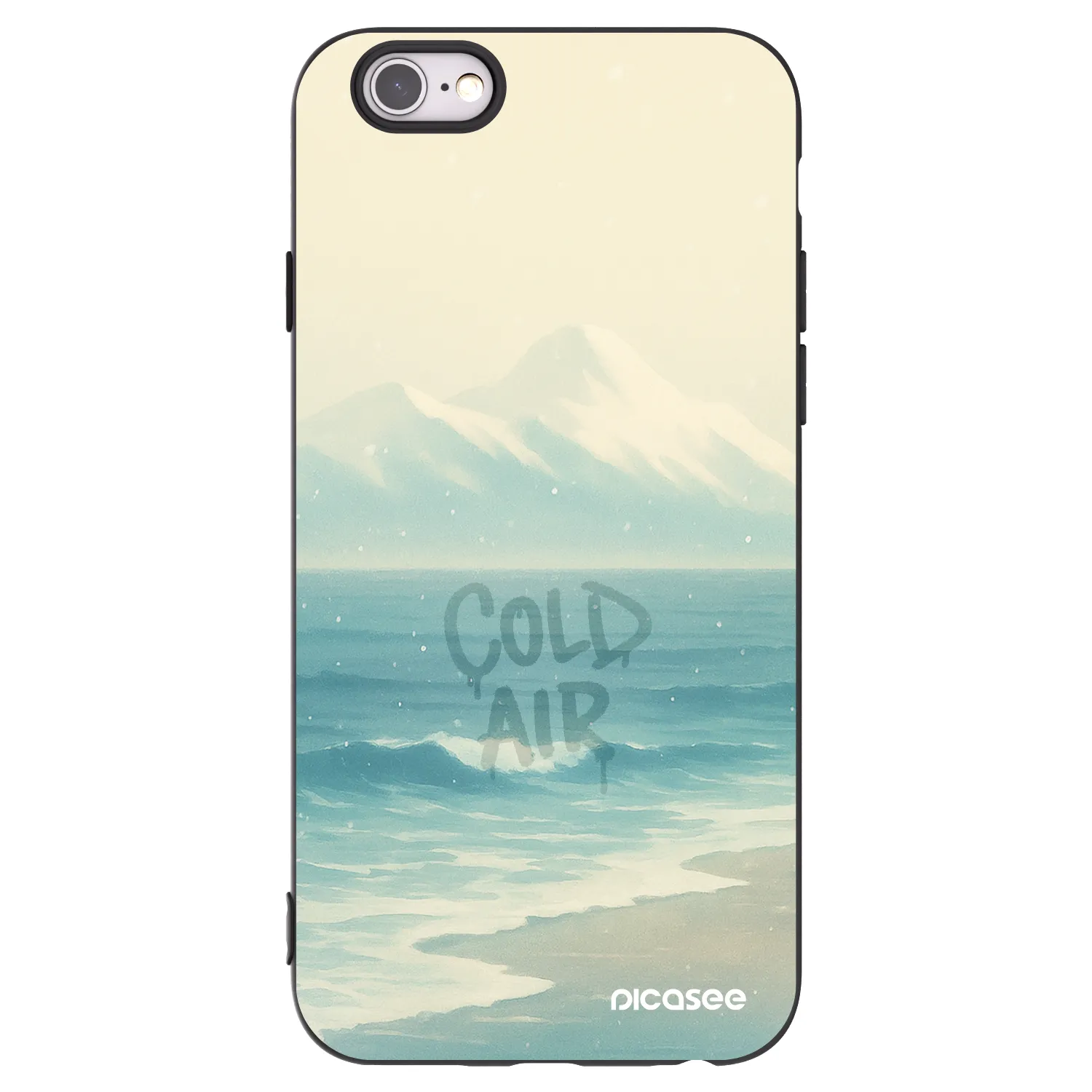 Picasee silikonowe czarne etui na Apple iPhone 6/6S - COLD AIR