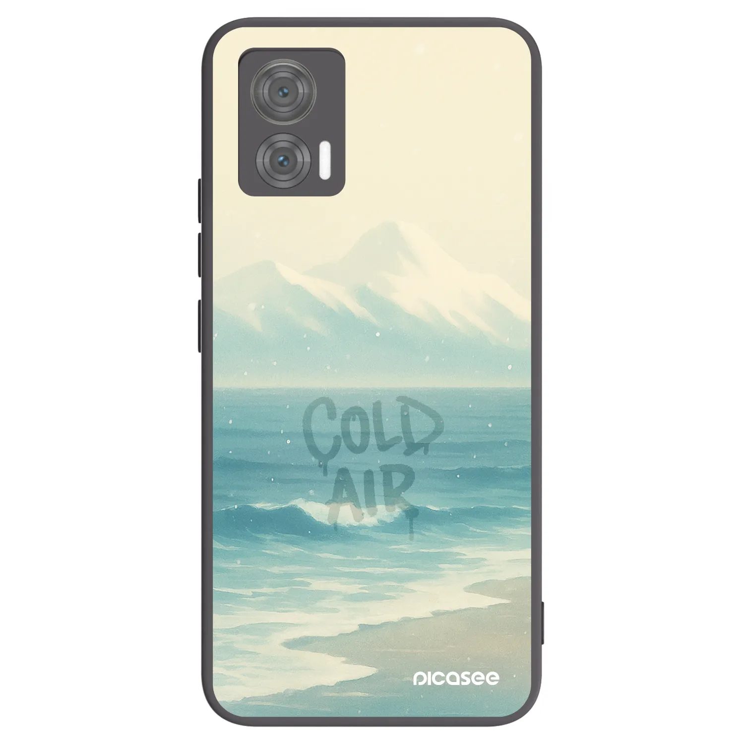 Picasee silikonowe czarne etui na Motorola Edge 30 Neo - COLD AIR