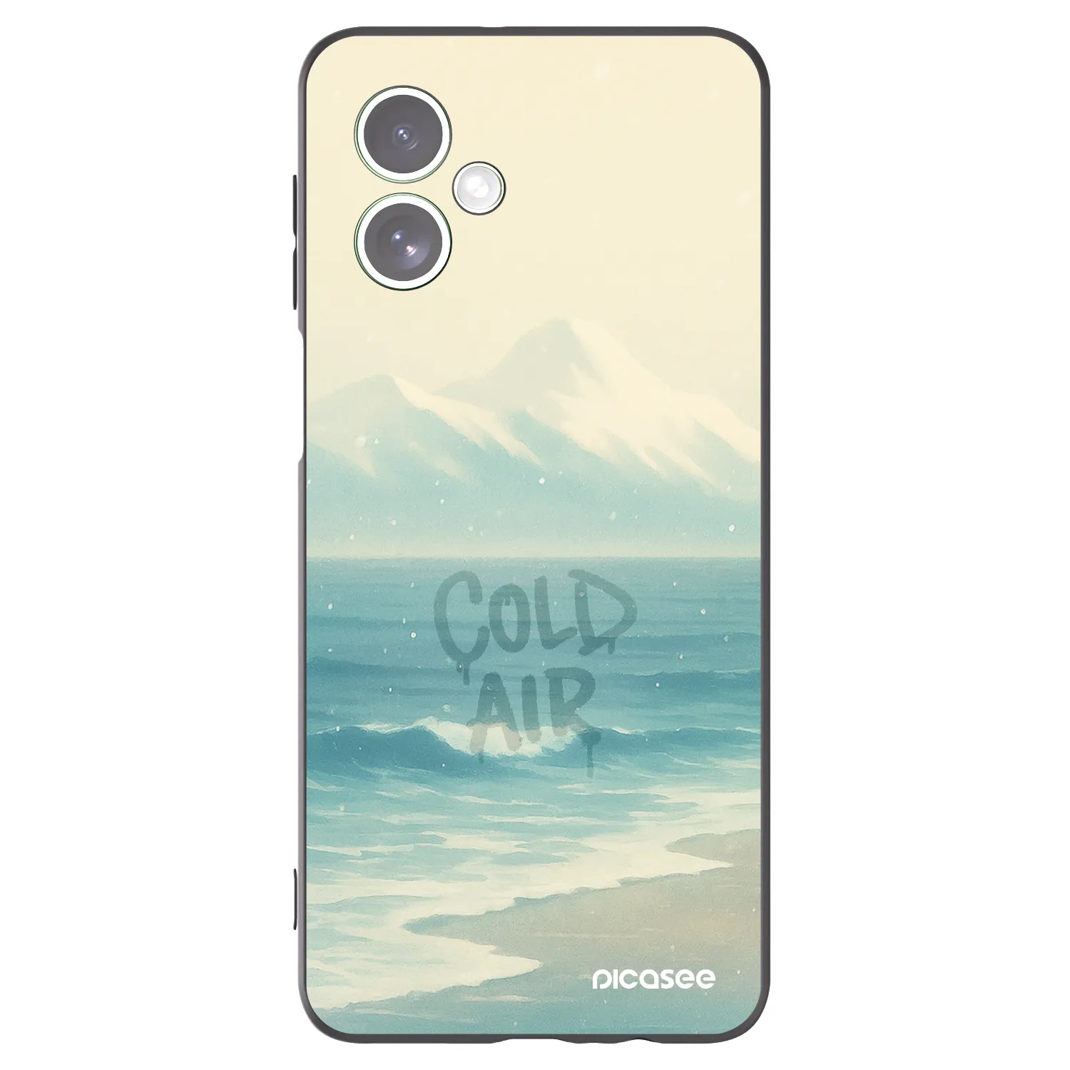 Picasee silikonowe czarne etui na Motorola Moto G54 5G - COLD AIR