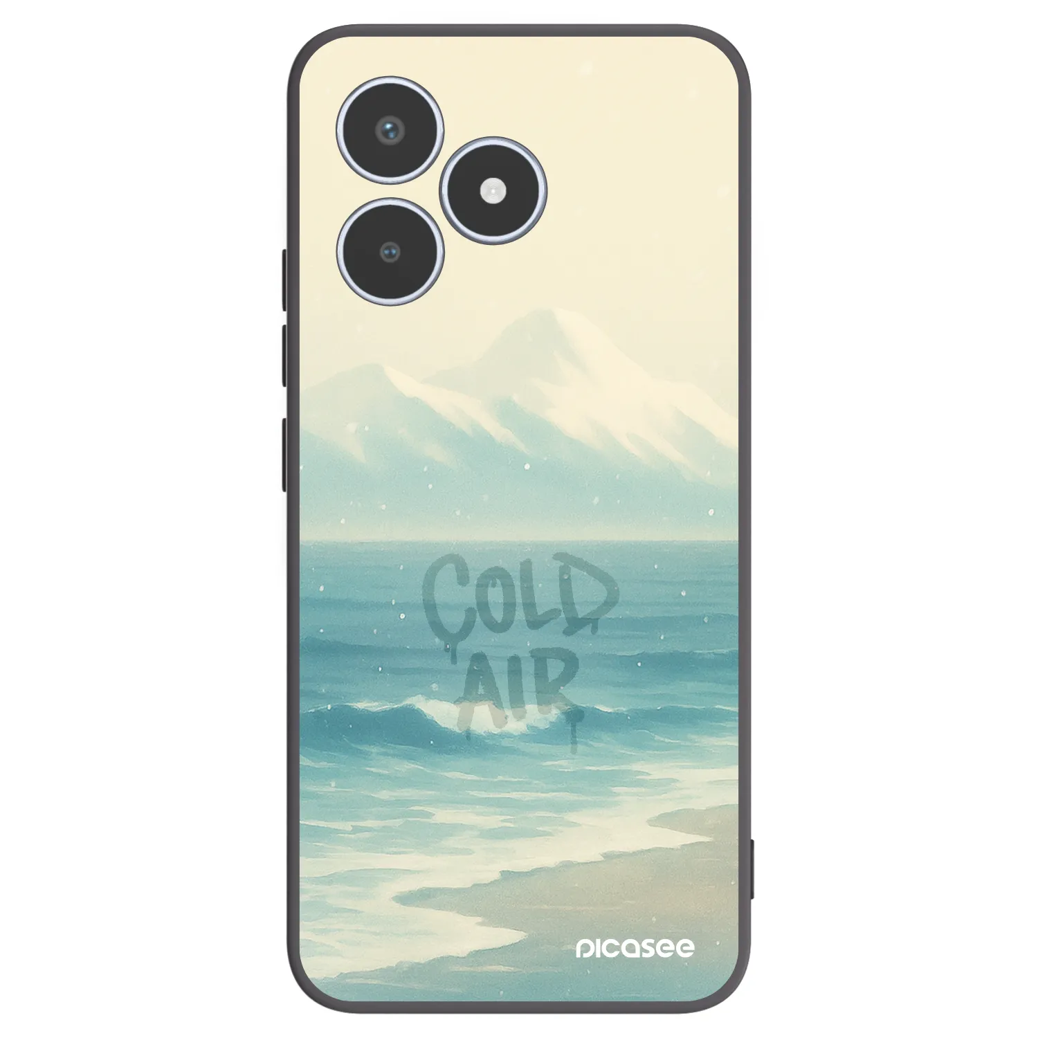 Picasee silikonowe czarne etui na Realme C53 - COLD AIR