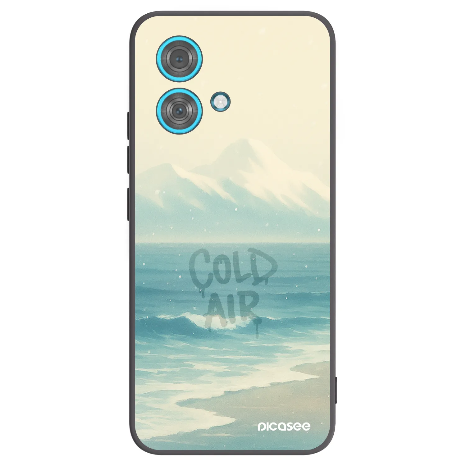 Picasee silikonowe czarne etui na Motorola Edge 40 Neo - COLD AIR