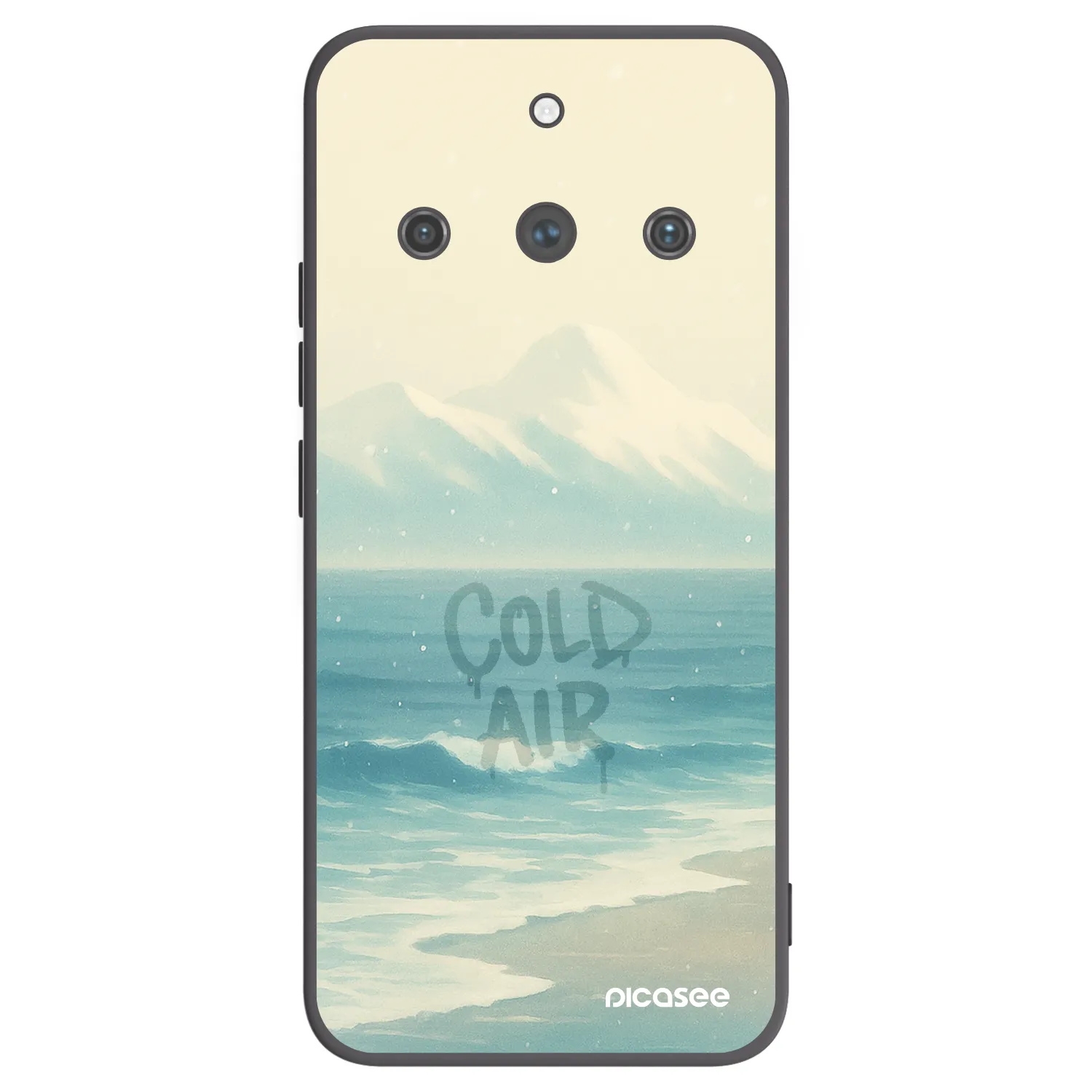Picasee silikonowe czarne etui na Realme 11 Pro+ - COLD AIR