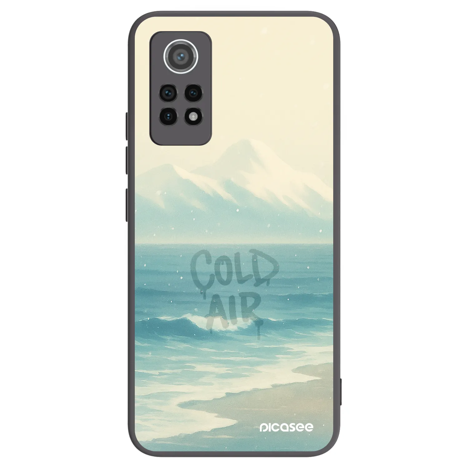 Picasee silikonowe czarne etui na Xiaomi Redmi Note 12 Pro 4G - COLD AIR