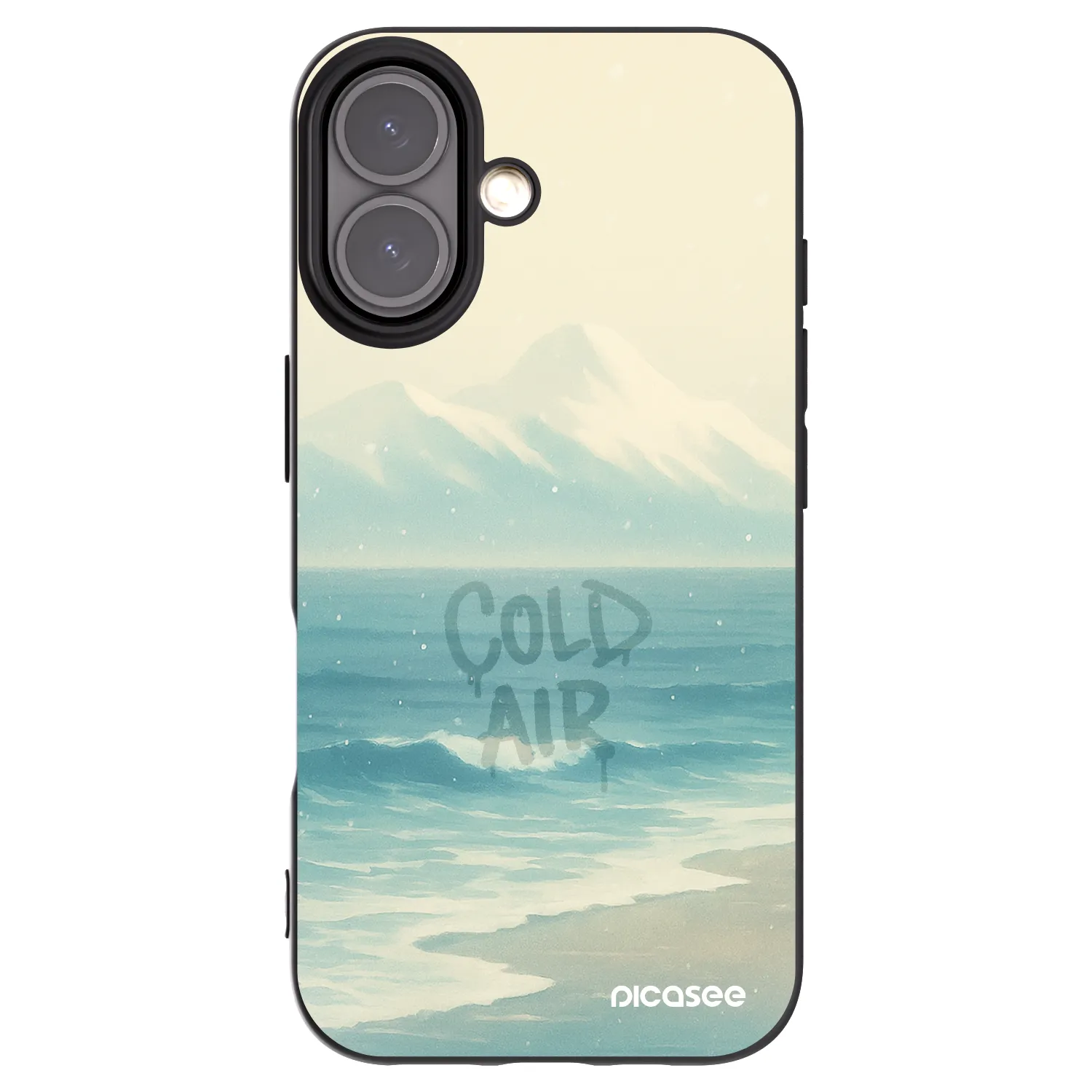 Picasee silikonowe czarne etui na Apple iPhone 16 - COLD AIR