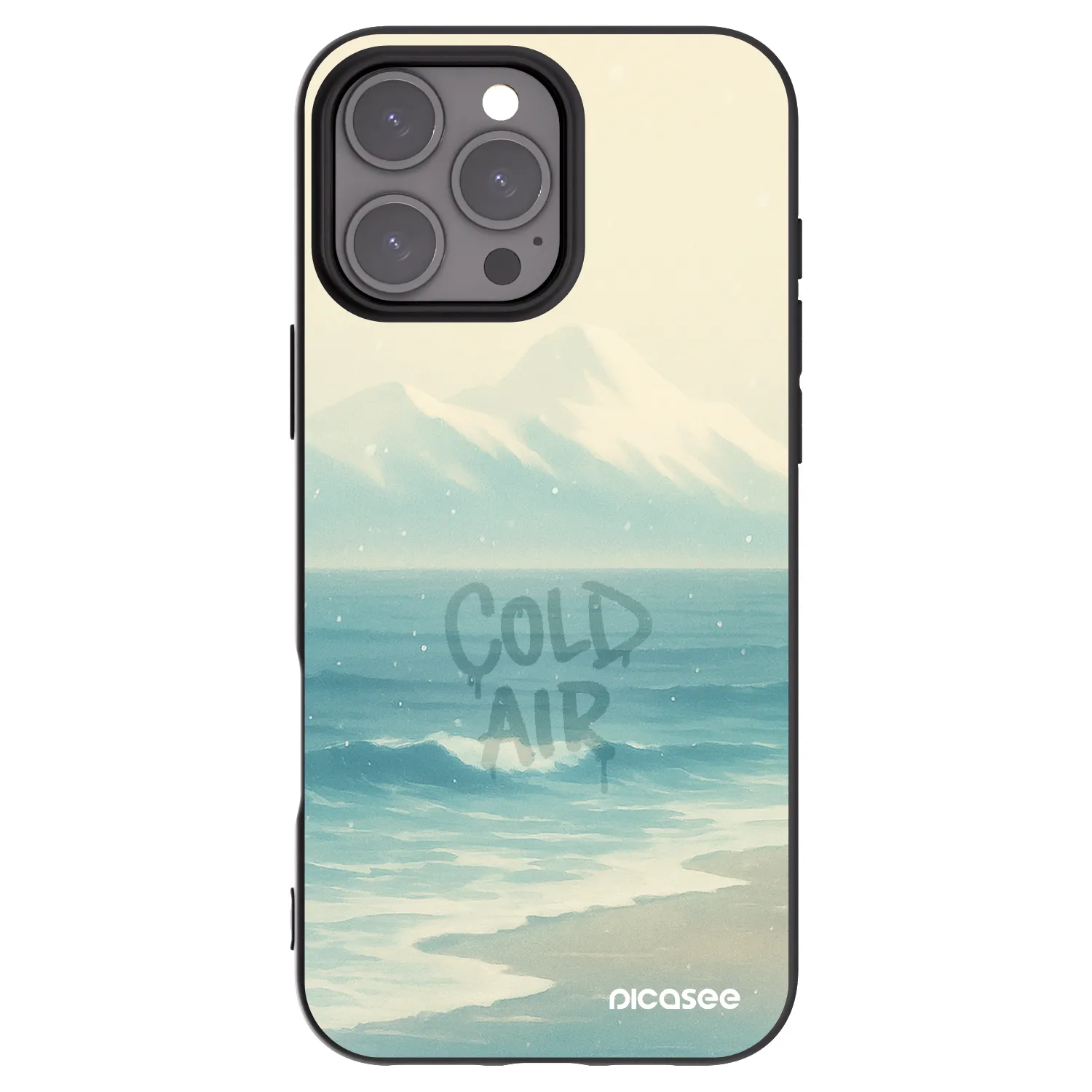 Picasee silikonowe czarne etui na Apple iPhone 16 Pro Max - COLD AIR