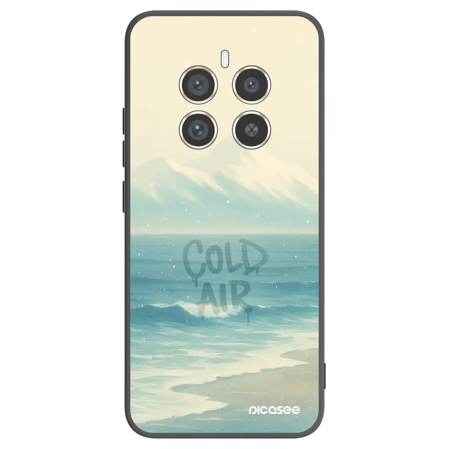 Picasee silikonowe czarne etui na Realme 12 Pro 5G - COLD AIR