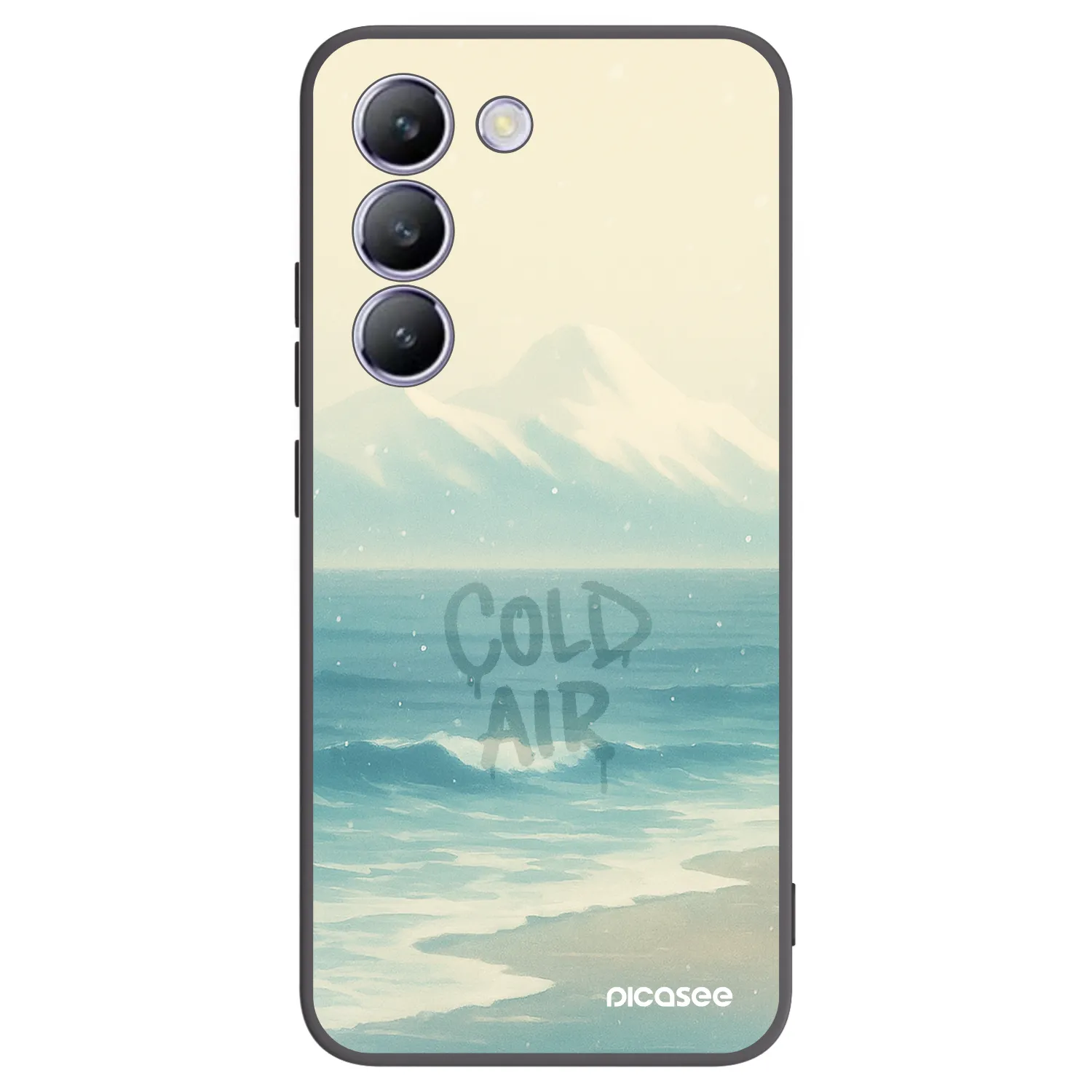 Picasee silikonowe czarne etui na Vivo V40 SE 5G - COLD AIR