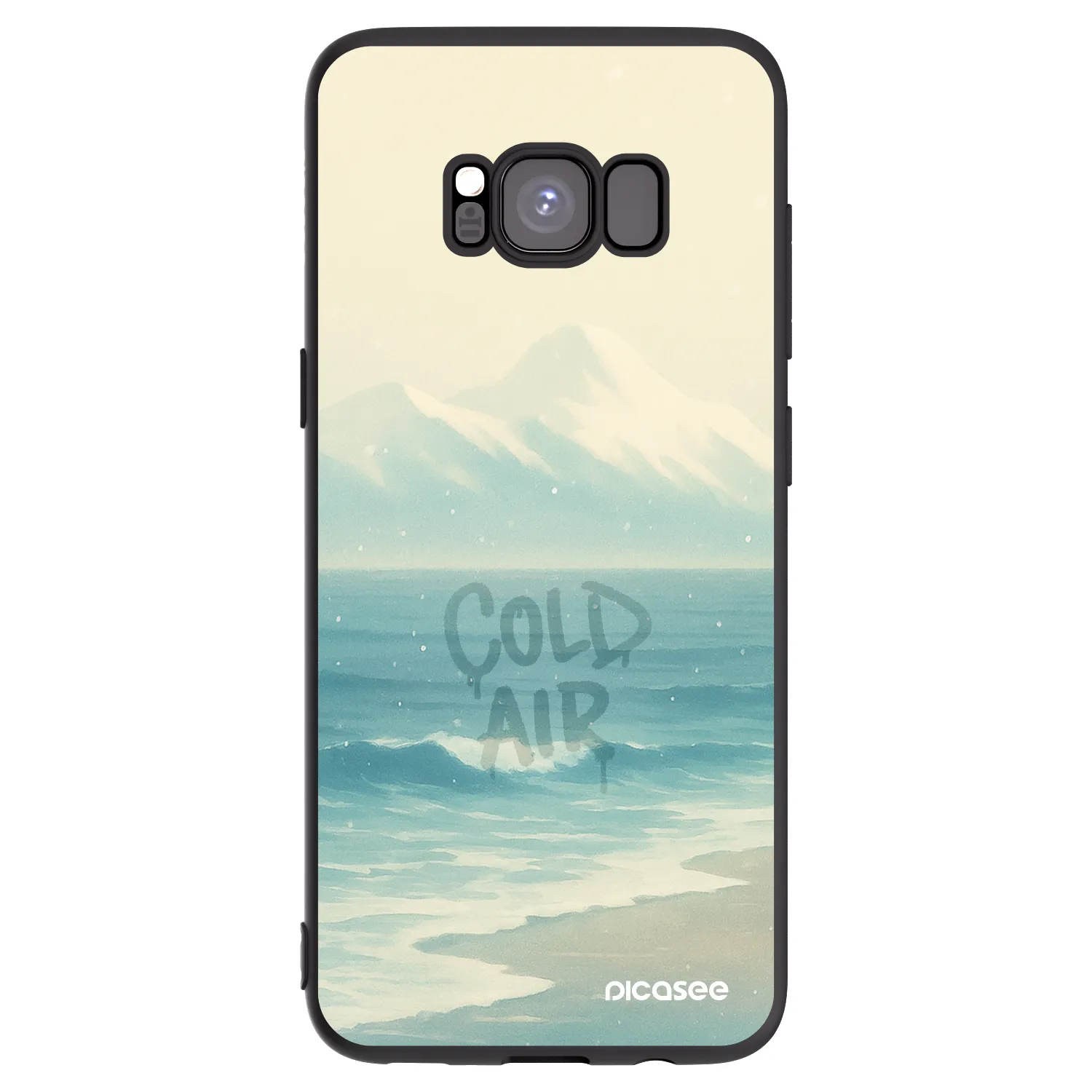 Picasee silikonowe czarne etui na Samsung Galaxy S8 G950F - COLD AIR