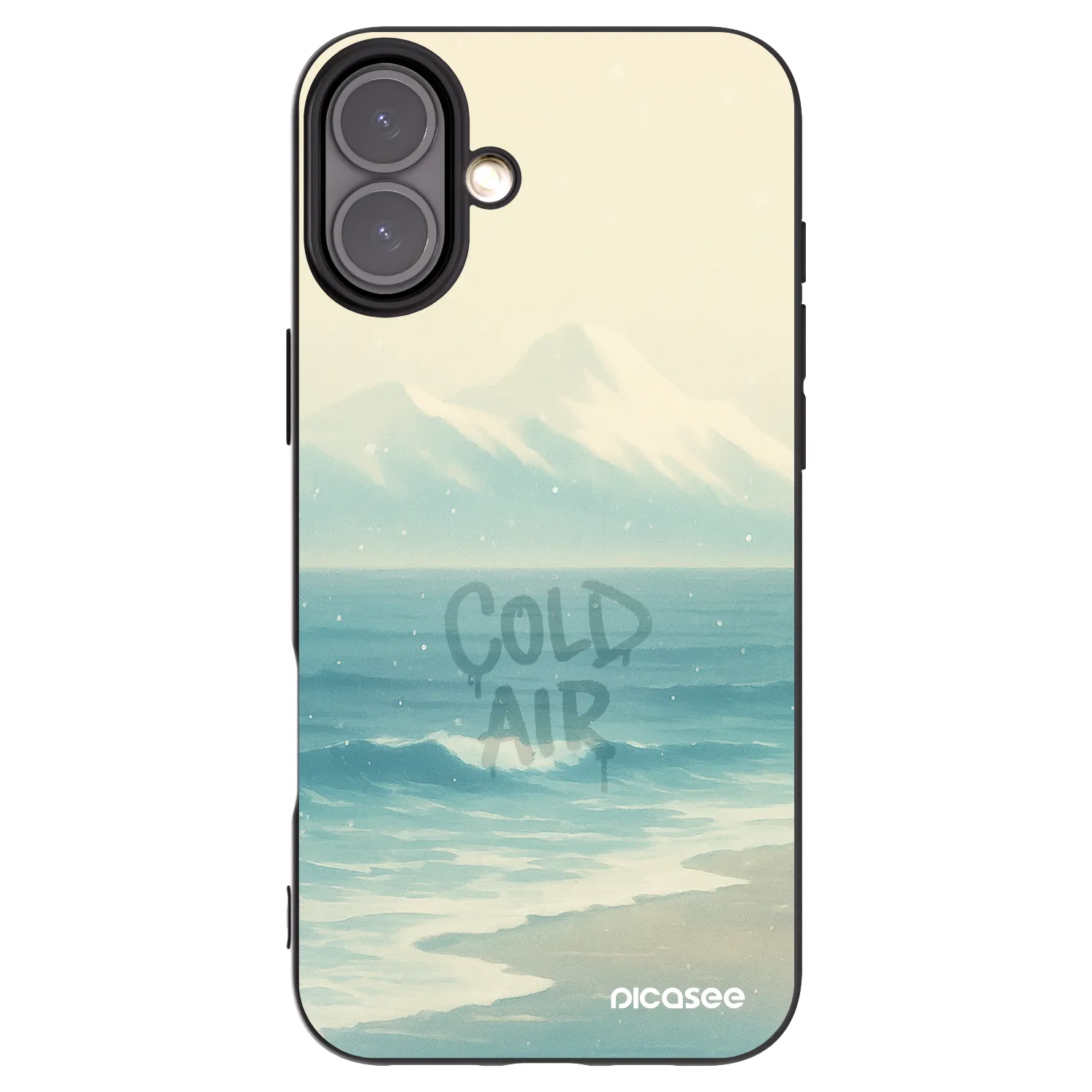 Picasee silikonowe czarne etui na Apple iPhone 16 Plus - COLD AIR