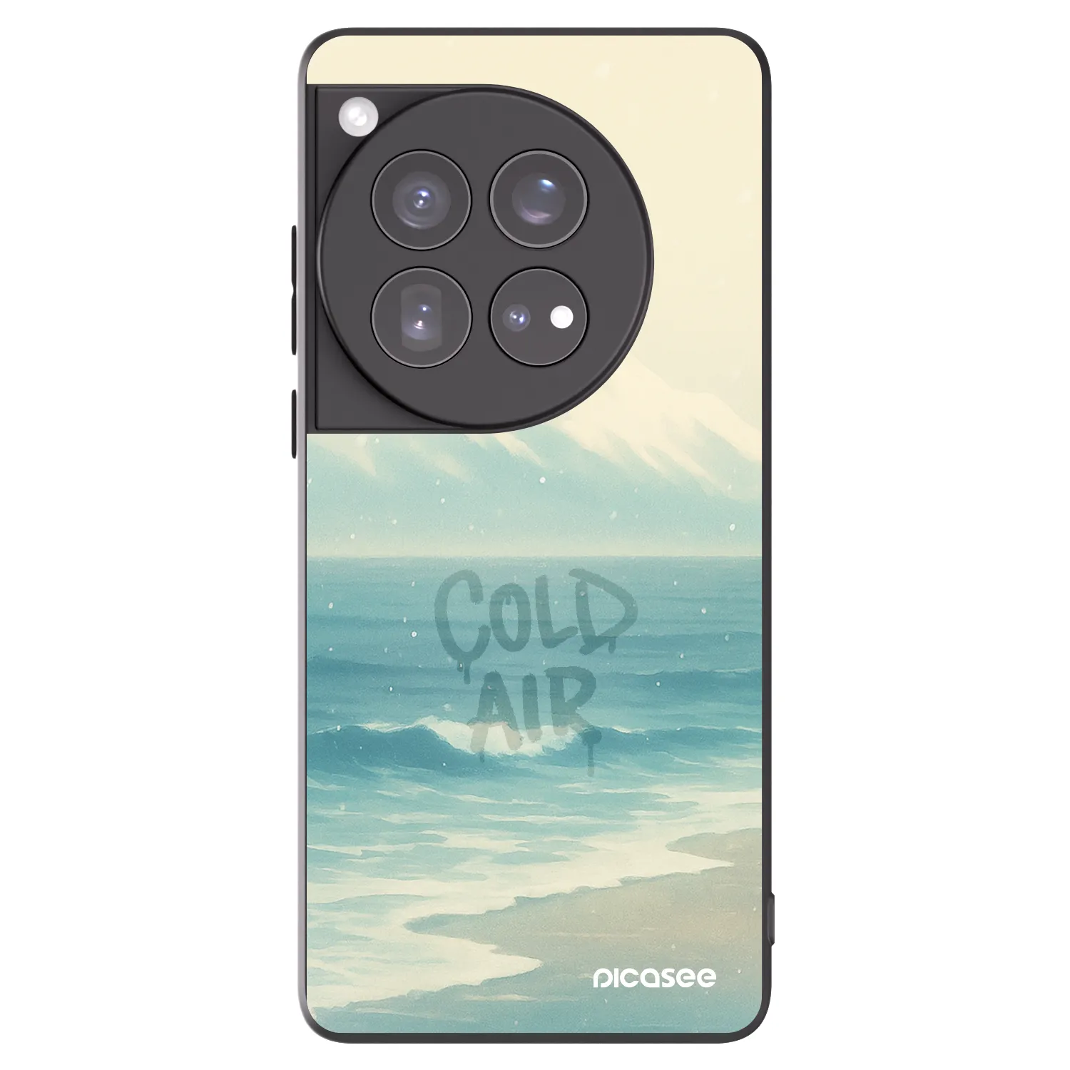 Picasee silikonowe czarne etui na OnePlus 12 5G - COLD AIR