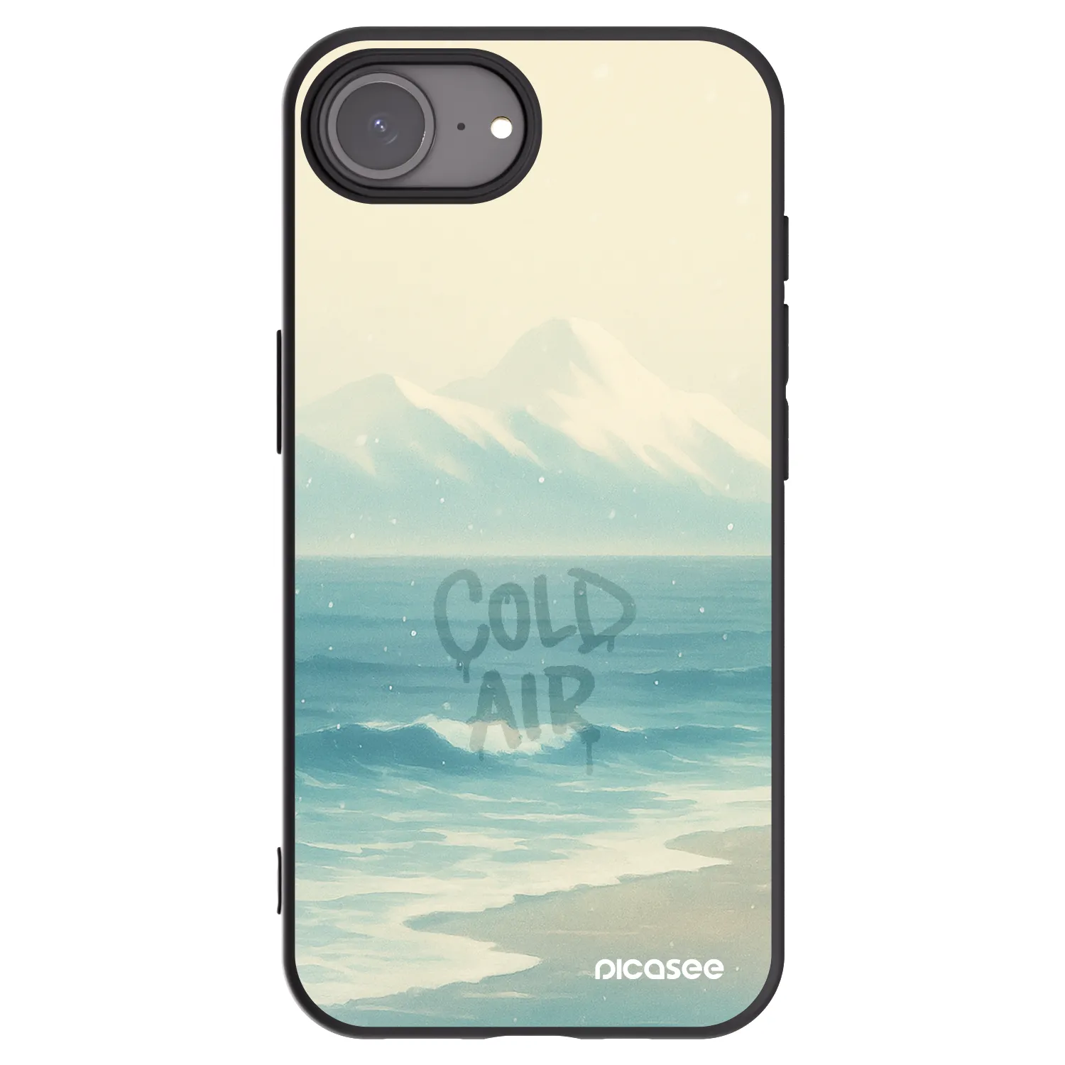 Picasee silikonowe czarne etui na Apple iPhone 16e - COLD AIR
