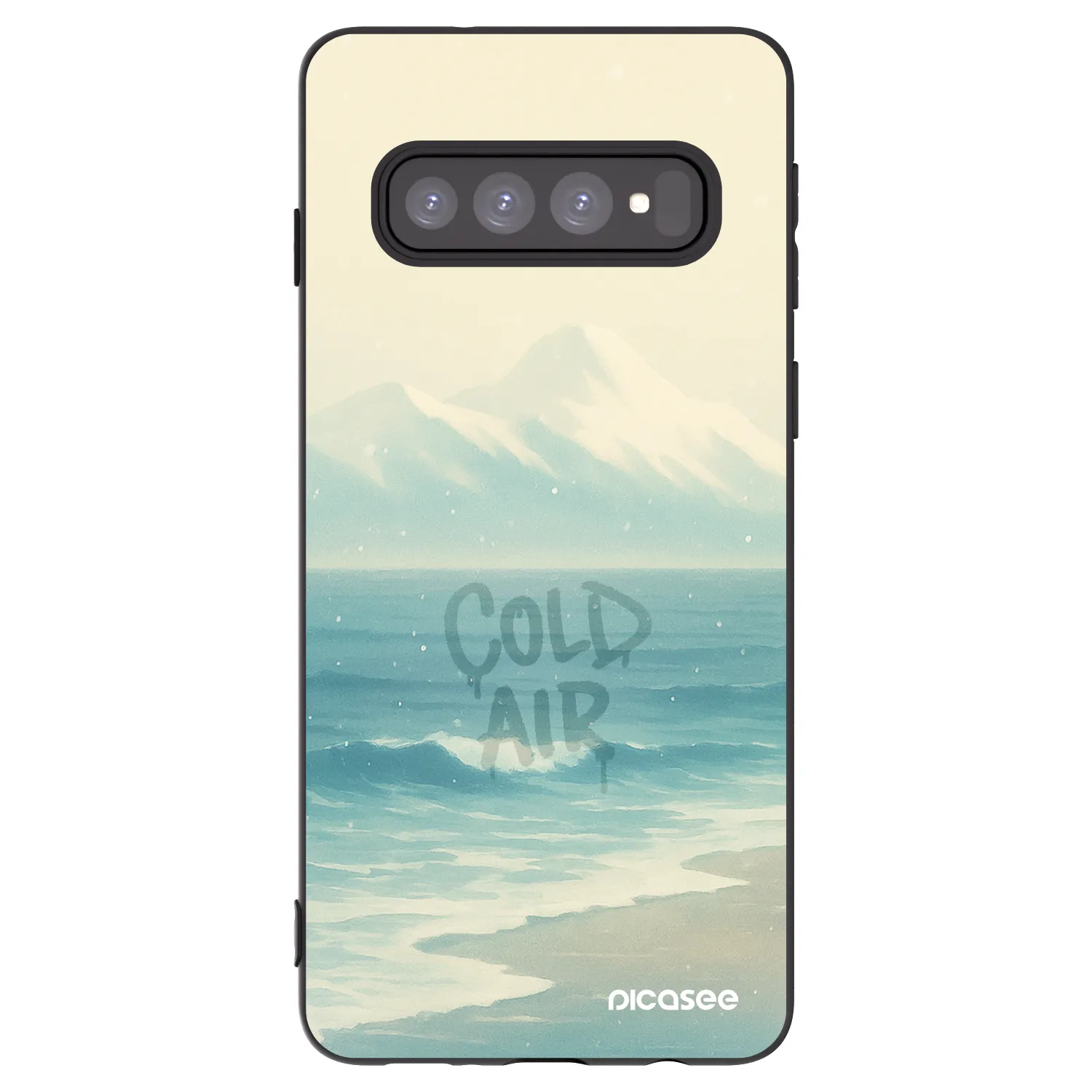 Picasee silikonowe czarne etui na Samsung Galaxy S10 G973 - COLD AIR