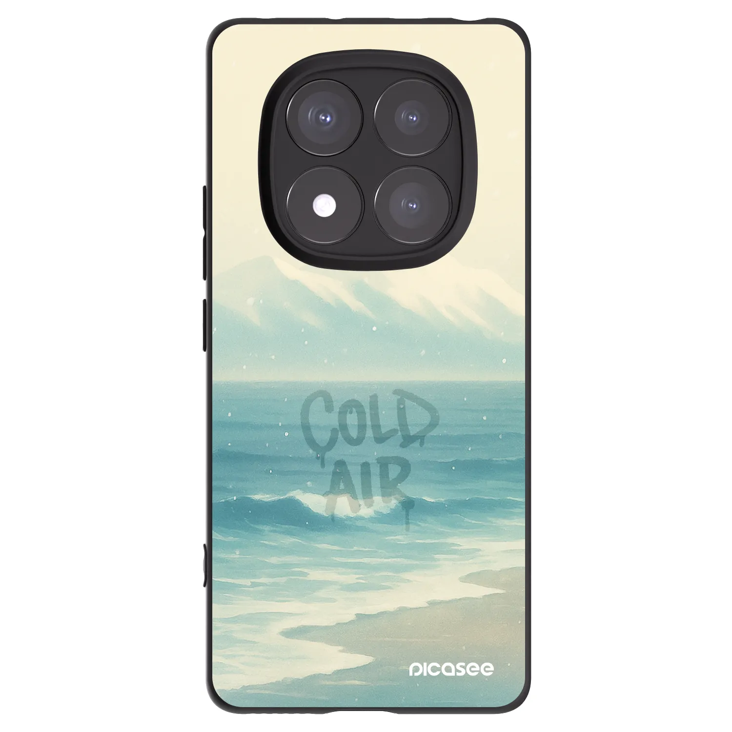 Picasee silikonowe czarne etui na Xiaomi Redmi Note 14 Pro 5G - COLD AIR