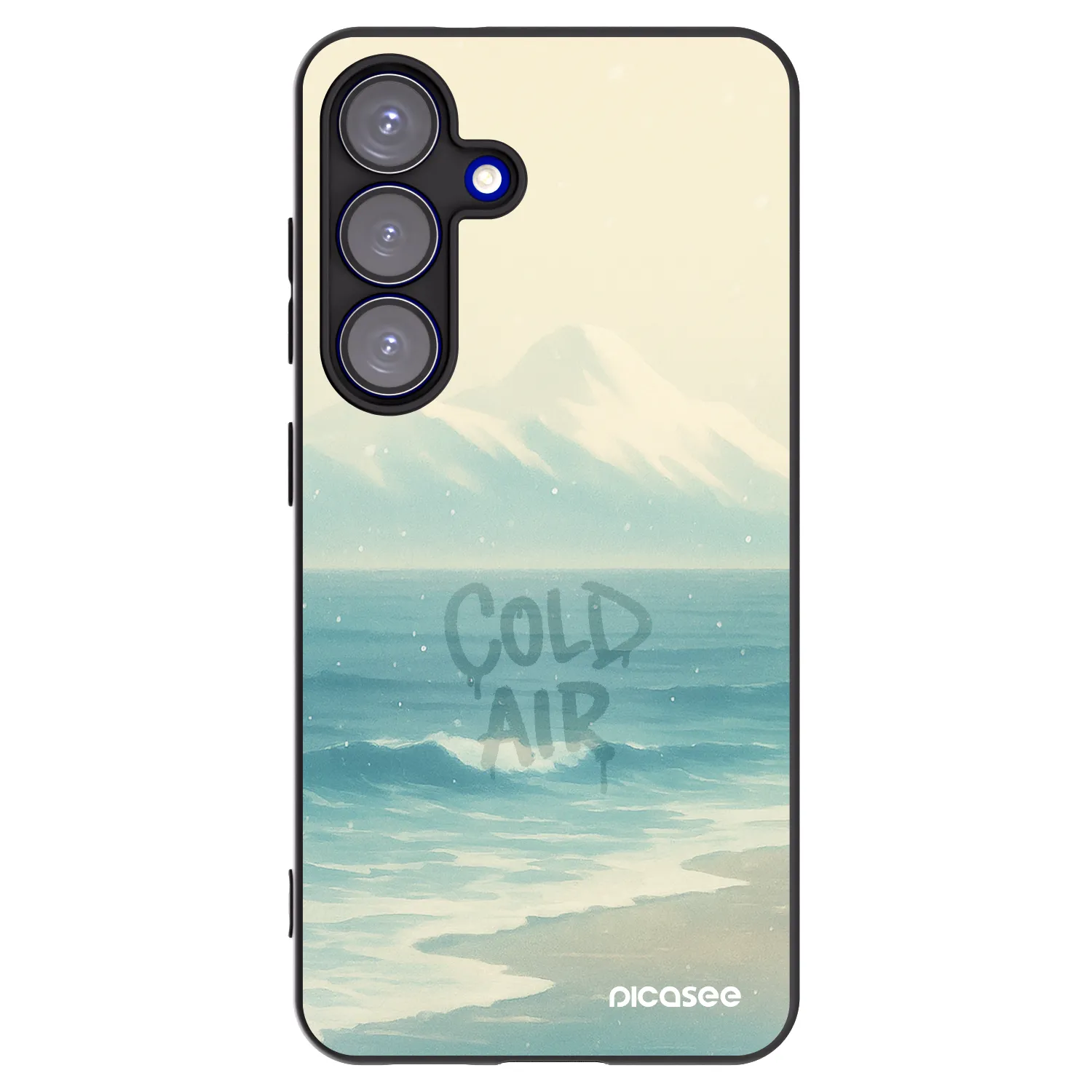 Picasee silikonowe czarne etui na Samsung Galaxy S25 5G - COLD AIR
