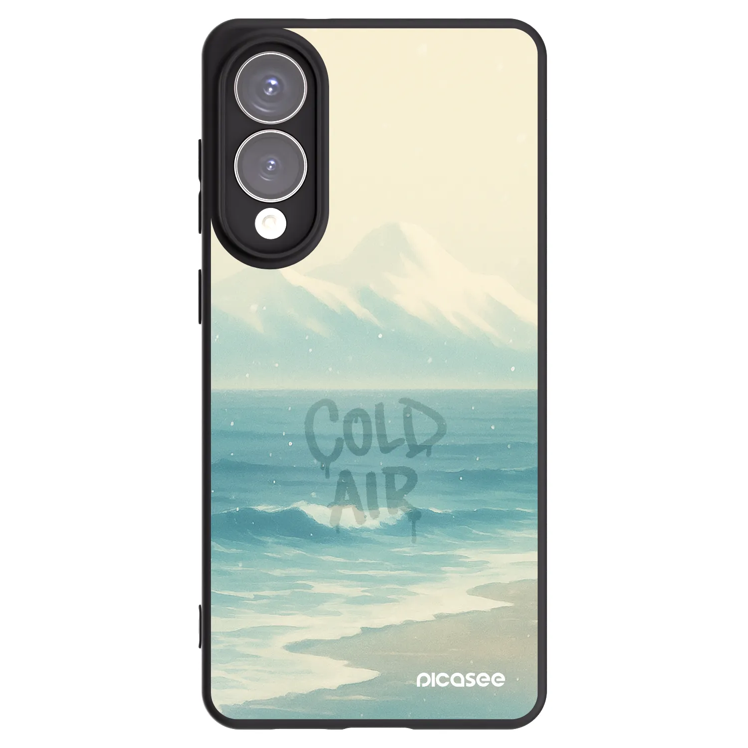 Picasee silikonowe czarne etui na Samsung Galaxy S25 Edge 5G - COLD AIR