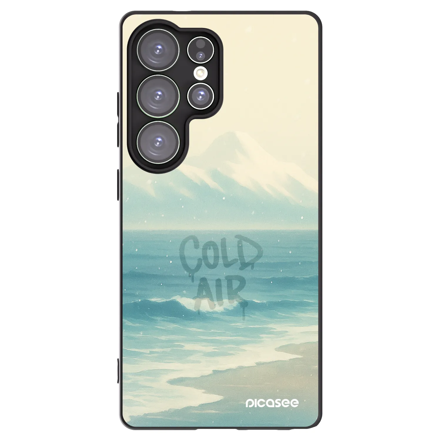 Picasee silikonowe czarne etui na Samsung Galaxy S25 Ultra 5G - COLD AIR